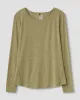Mia Long Sleeve Movement Tee - Heather Olive sold by Universal Standard