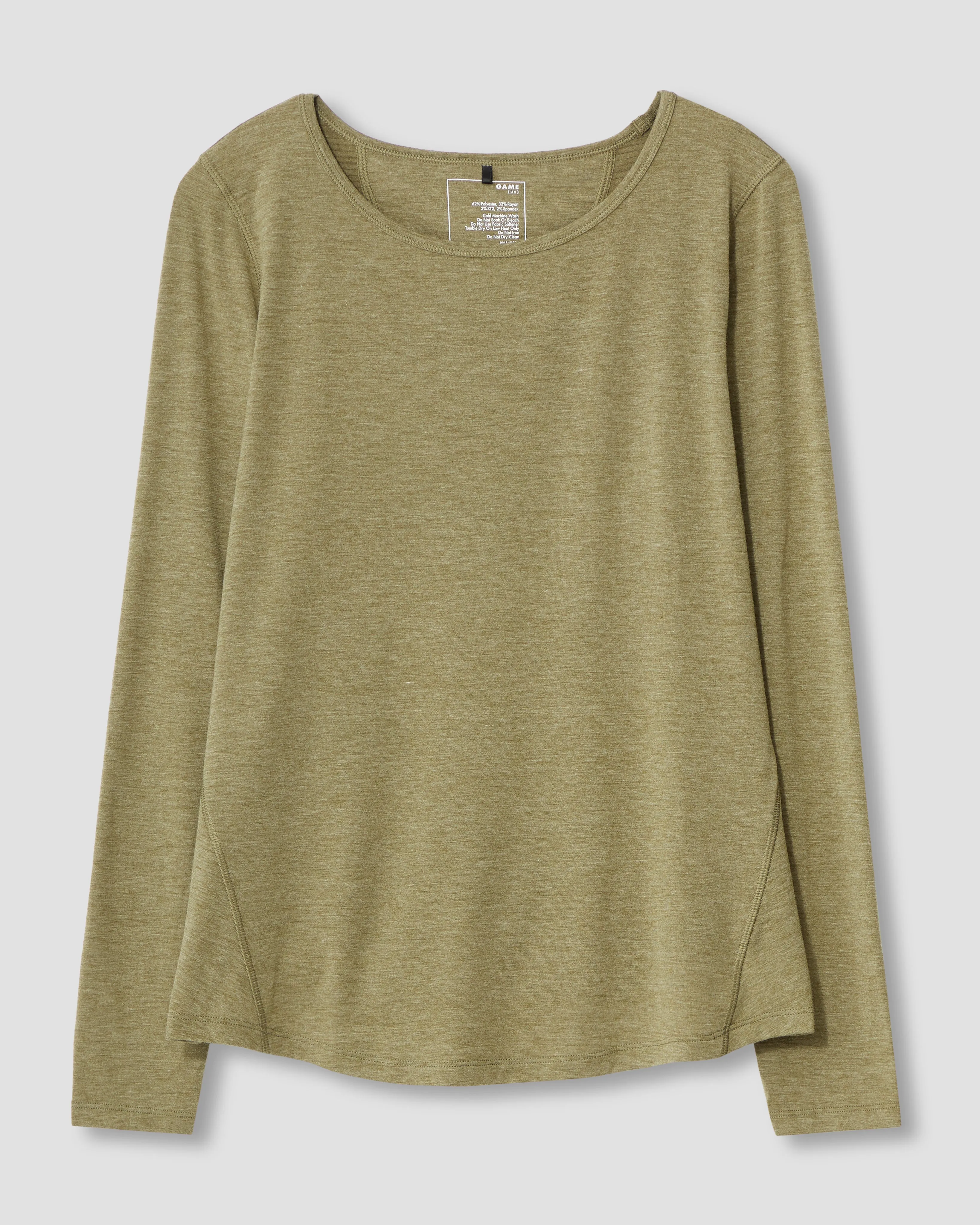 Mia Long Sleeve Movement Tee - Heather Olive sold by Universal Standard product image thumbnail 2