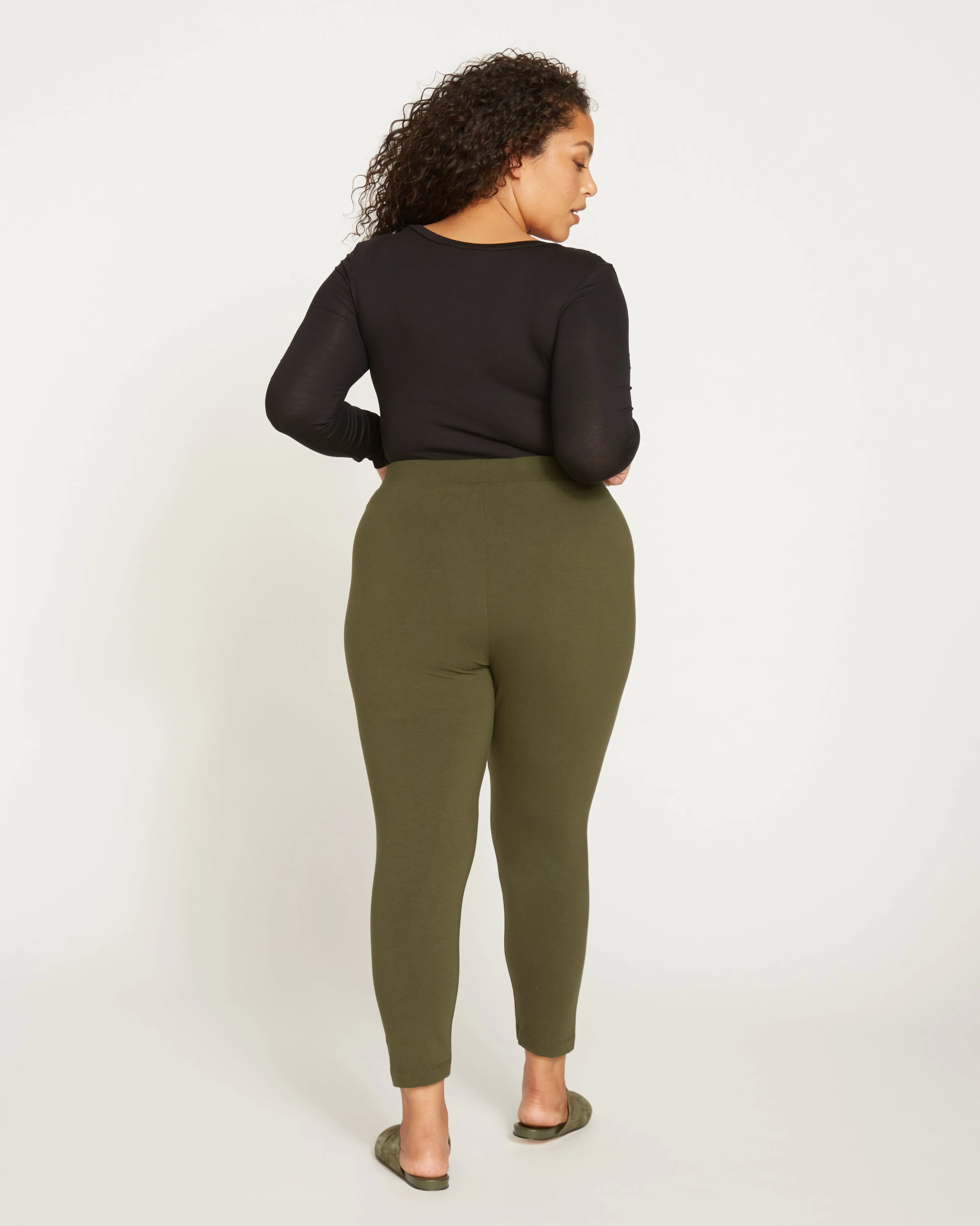 Roya Cropped Leggings 23 Inch - Olive sold by Universal Standard product image thumbnail 4