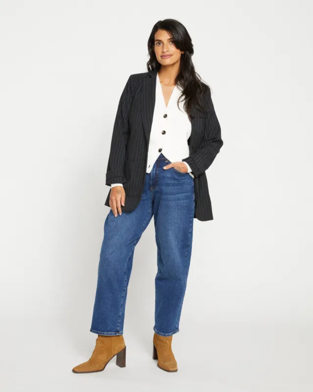 Lou High Rise Barrel Leg Jeans - Union City Blue sold by Universal Standard