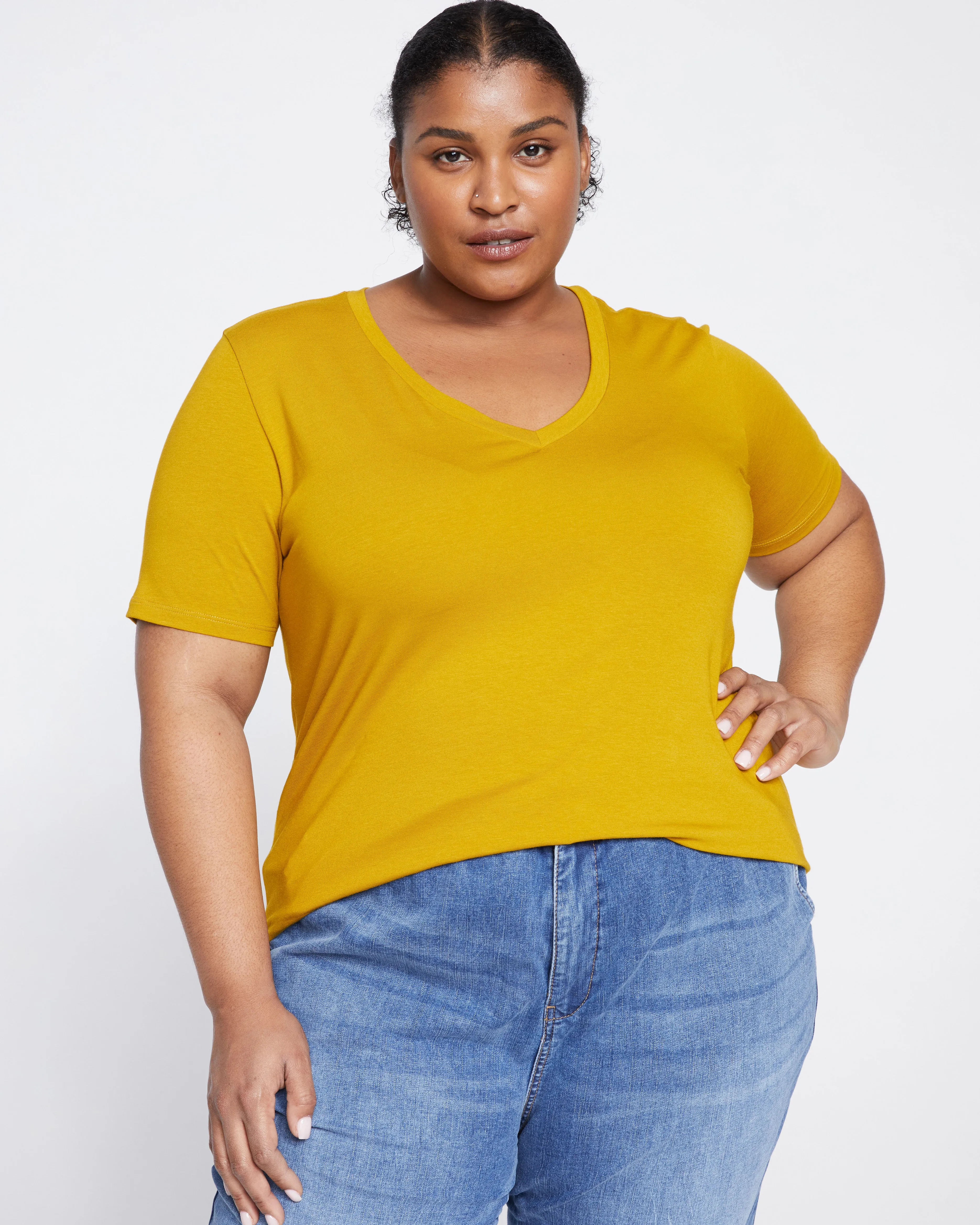 V Rex - Mustard sold by Universal Standard