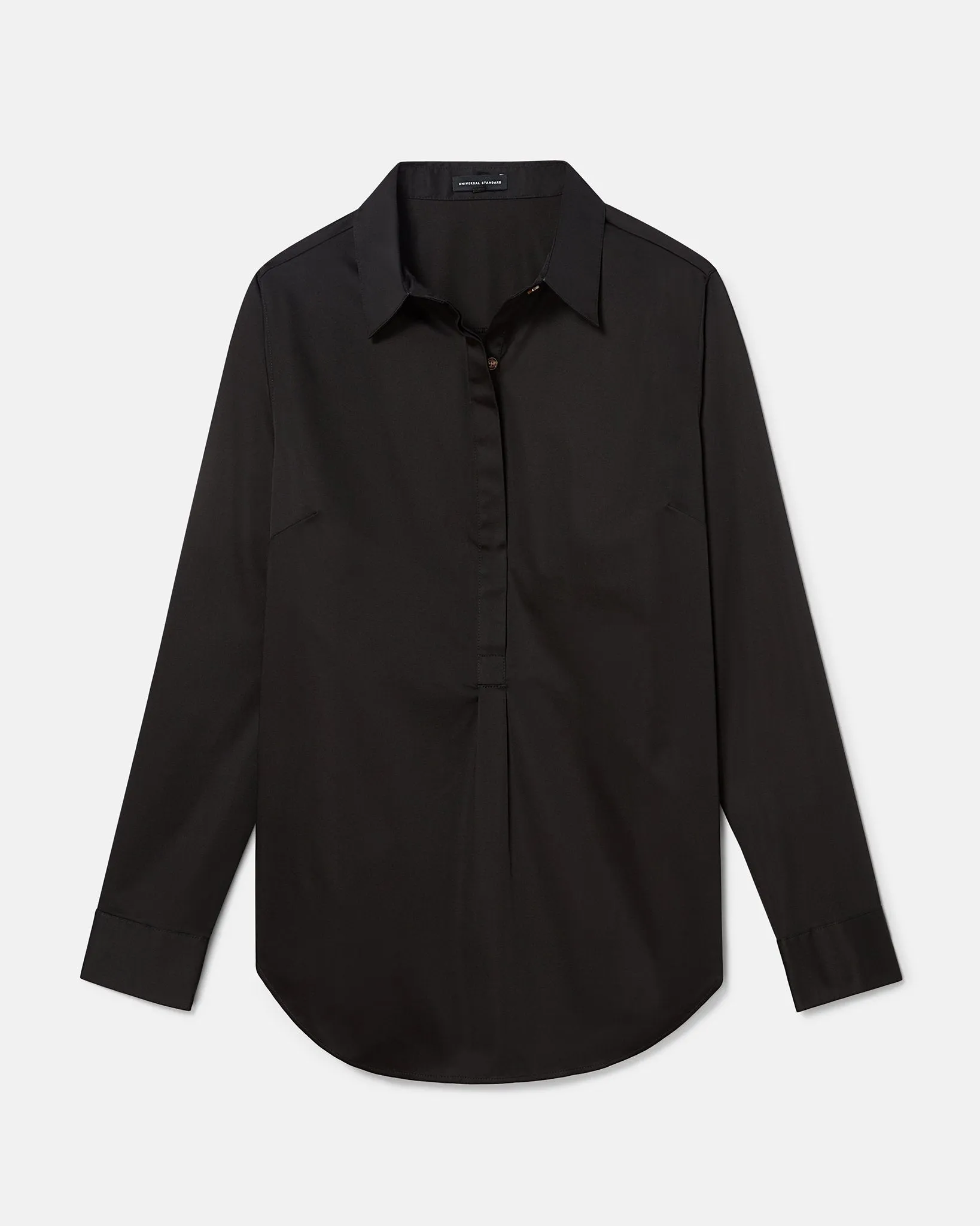 Elbe Popover Stretch Poplin Shirt Classic Fit - Black sold by Universal Standard product image thumbnail 2
