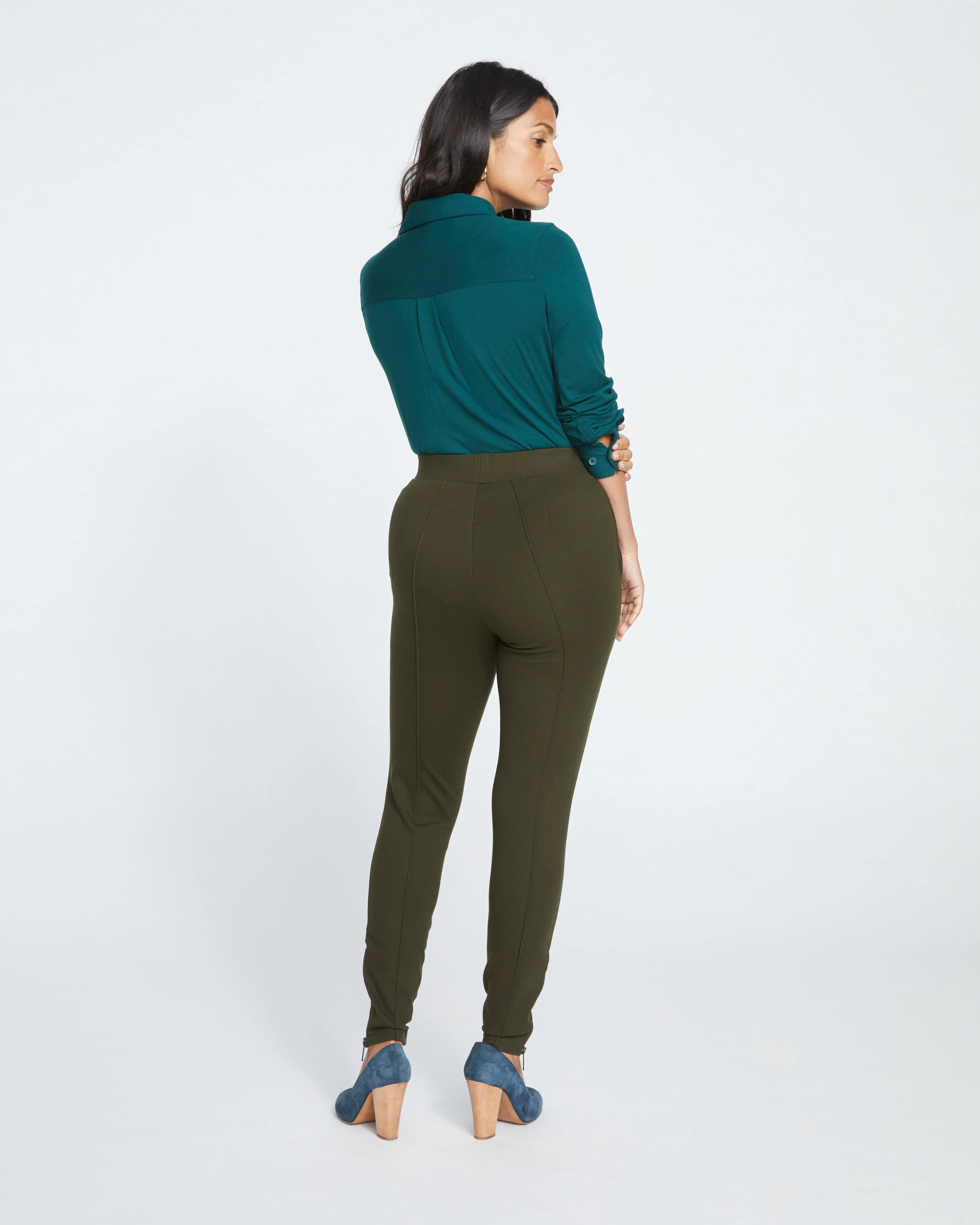 Moro Pintuck Pocket Ponte Pants - Evening Forest sold by Universal Standard product image thumbnail 5
