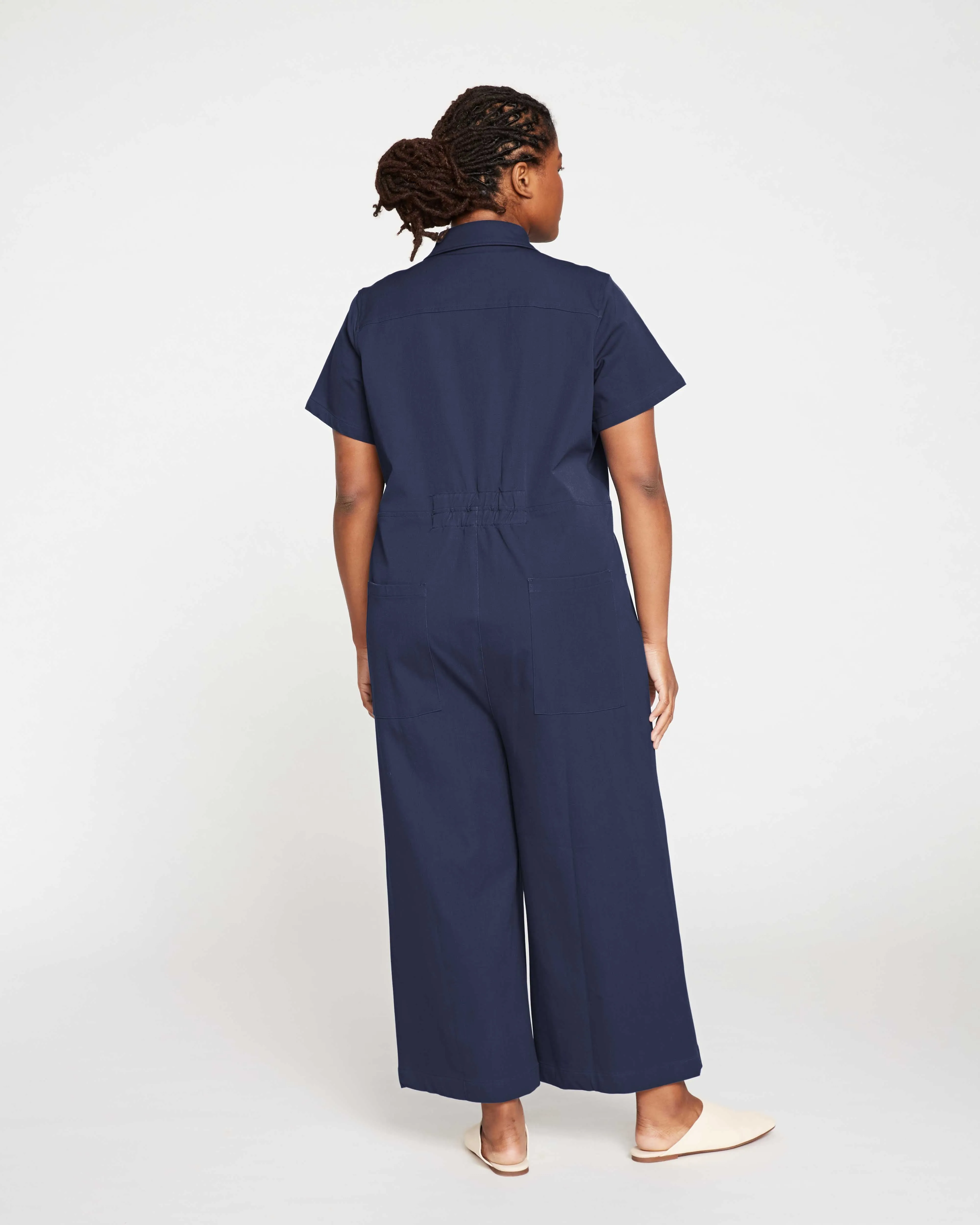 Kate Stretch Cotton Twill Jumpsuit - Navy sold by Universal Standard product image thumbnail 4