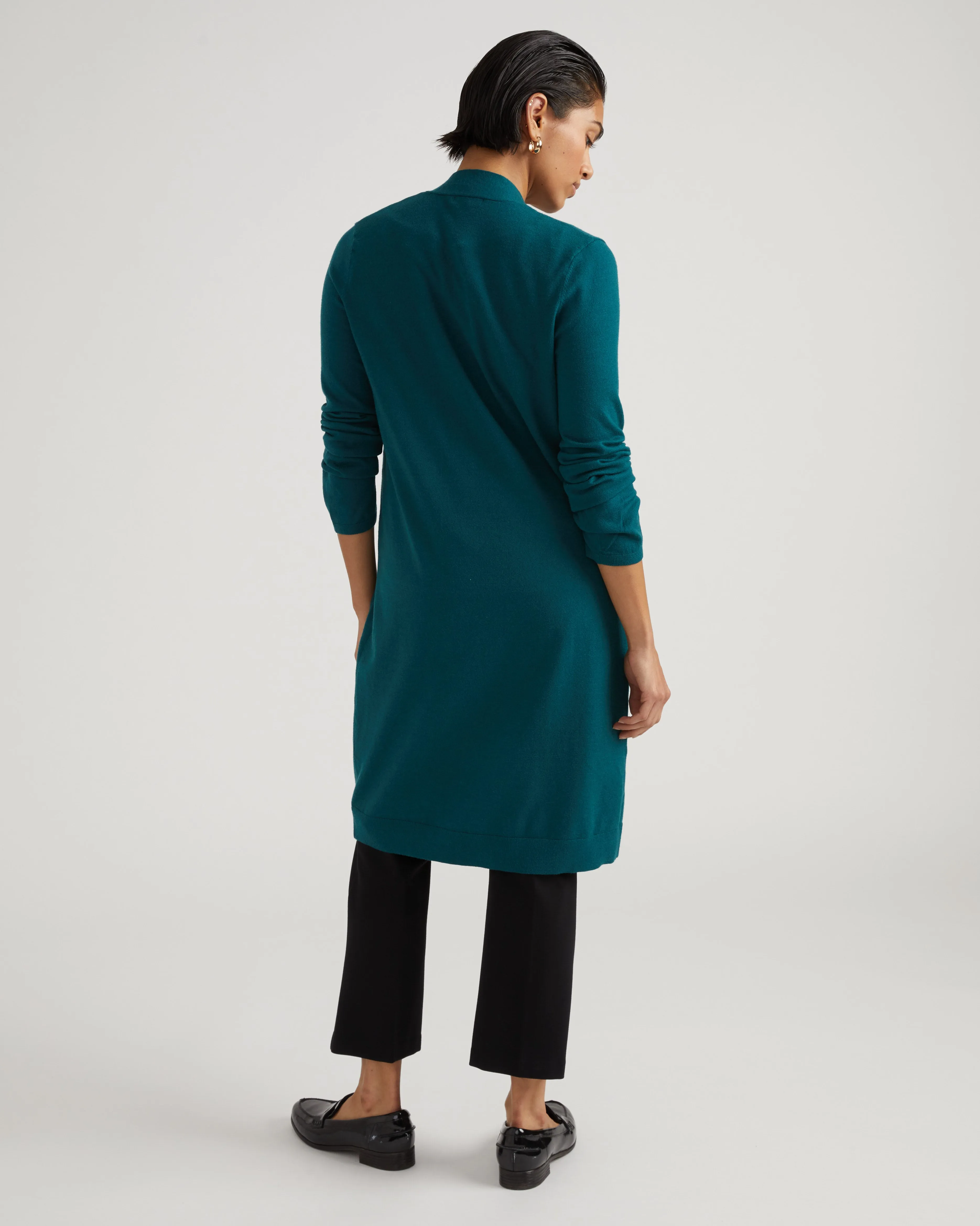 Savvy Double Knit Sweater Cardigan - Forest Green sold by Universal Standard product image thumbnail 3