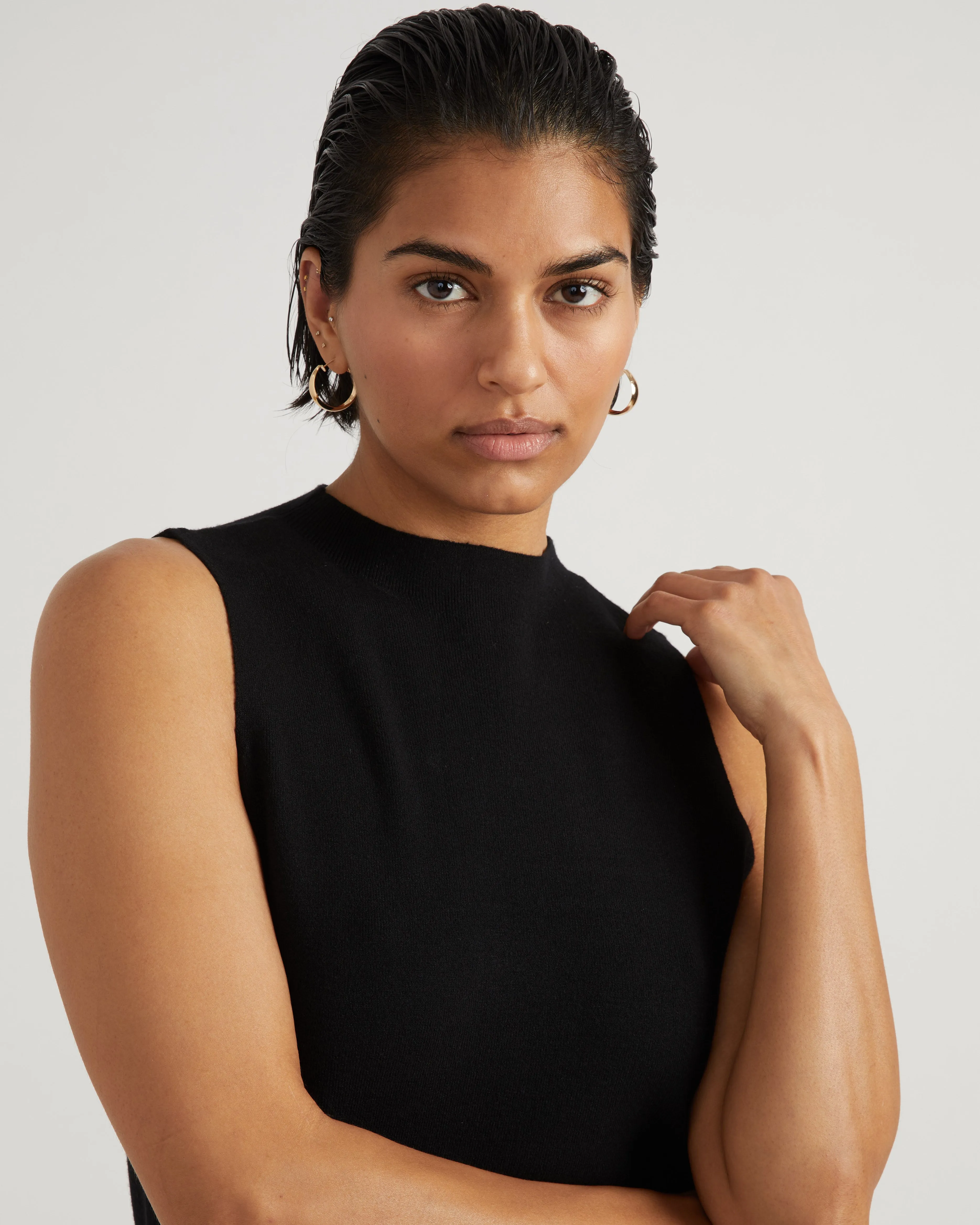 Savvy Double Knit Sweater Dress - Black sold by Universal Standard product image thumbnail 3