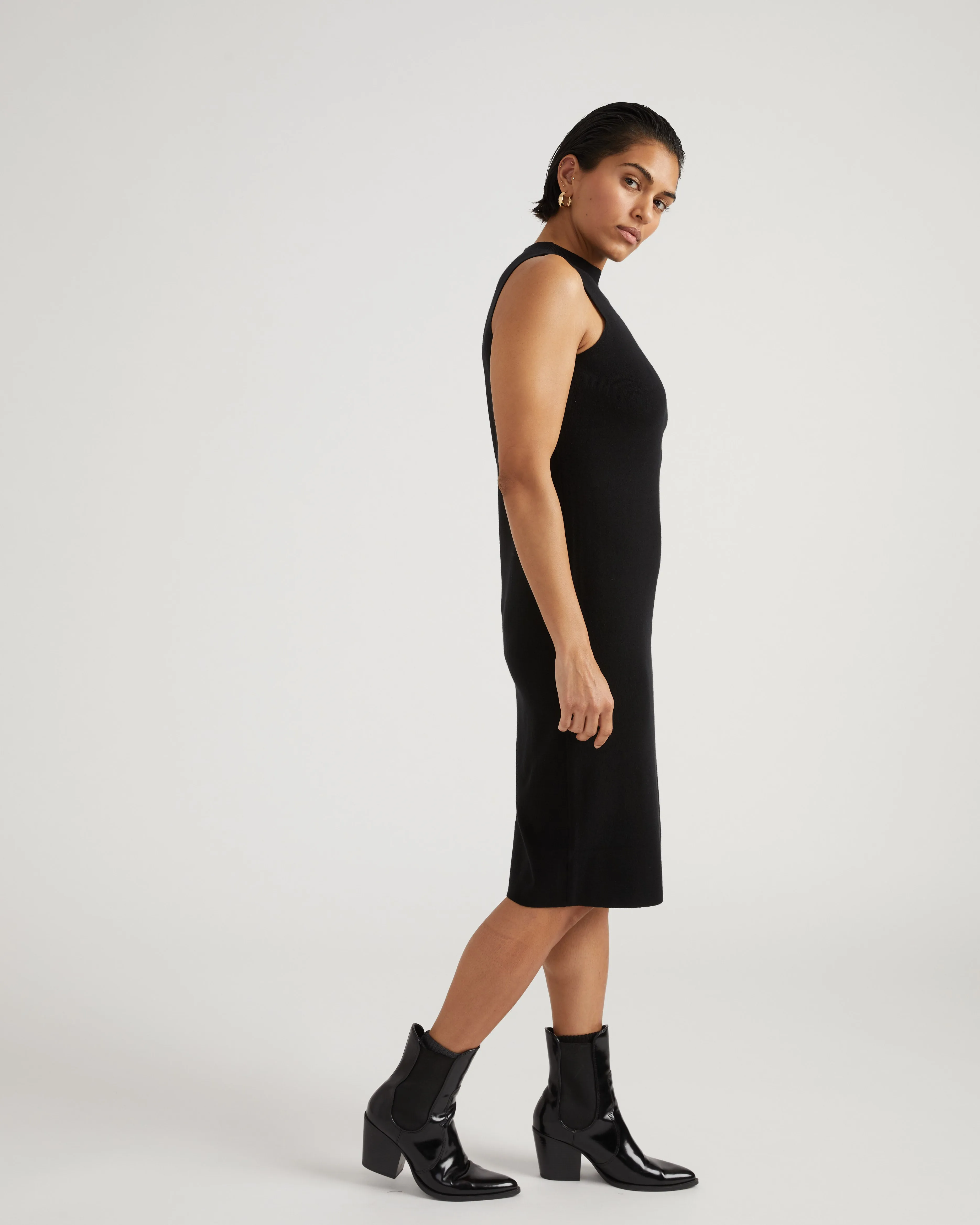 Savvy Double Knit Sweater Dress - Black sold by Universal Standard product image thumbnail 2