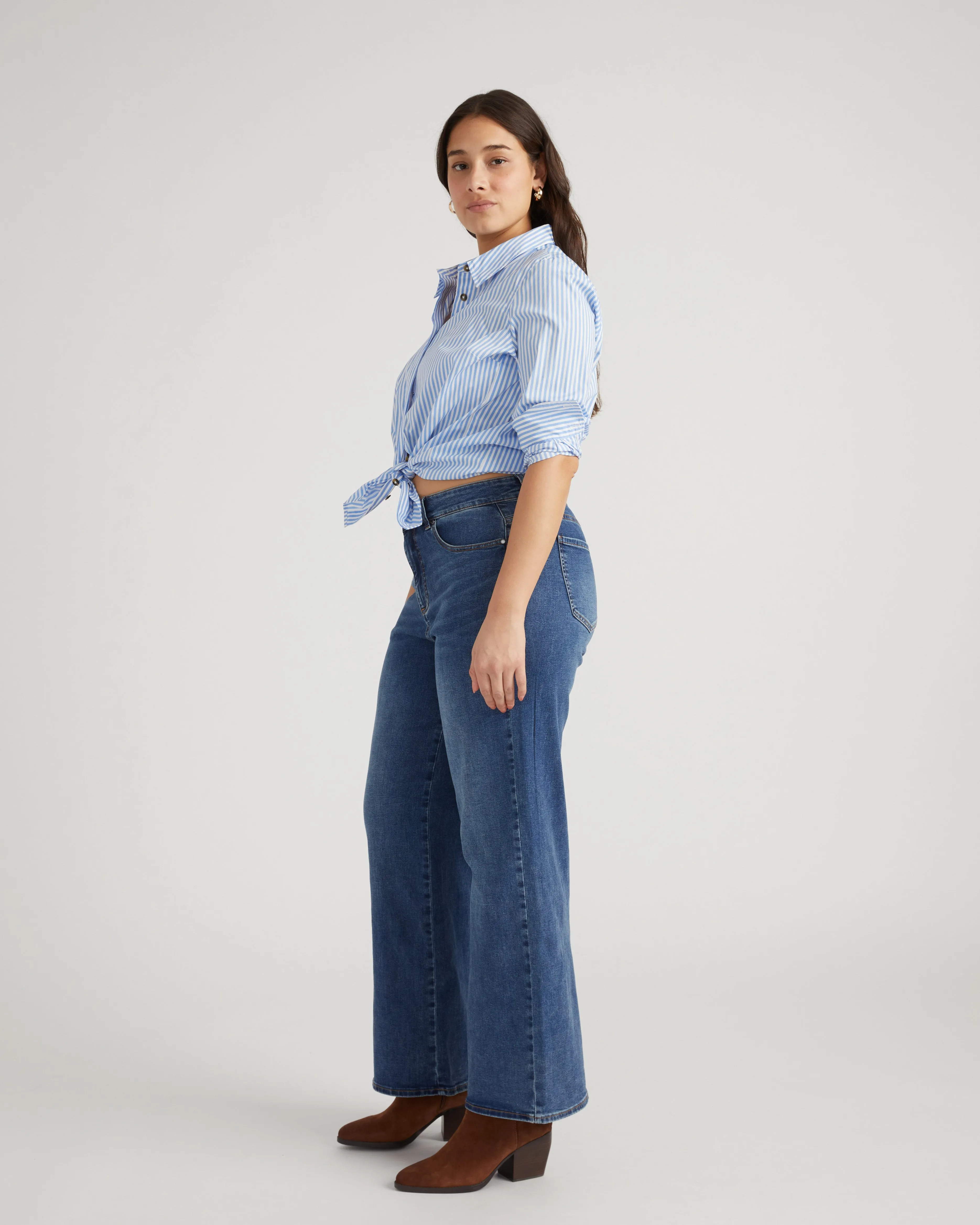 Roxy Relaxed Bootcut Jeans - Anzio Blue sold by Universal Standard product image thumbnail 4