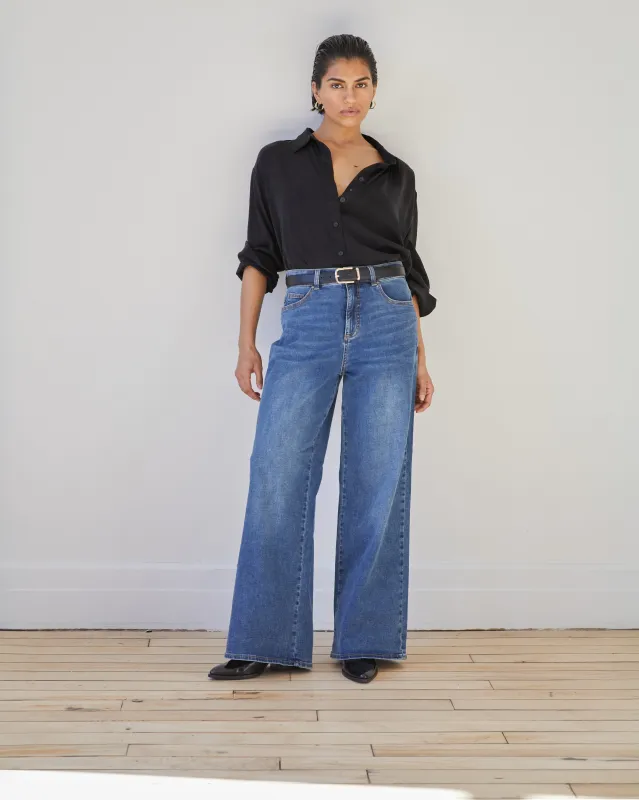 Roxy Relaxed Bootcut Jeans - Anzio Blue sold by Universal Standard