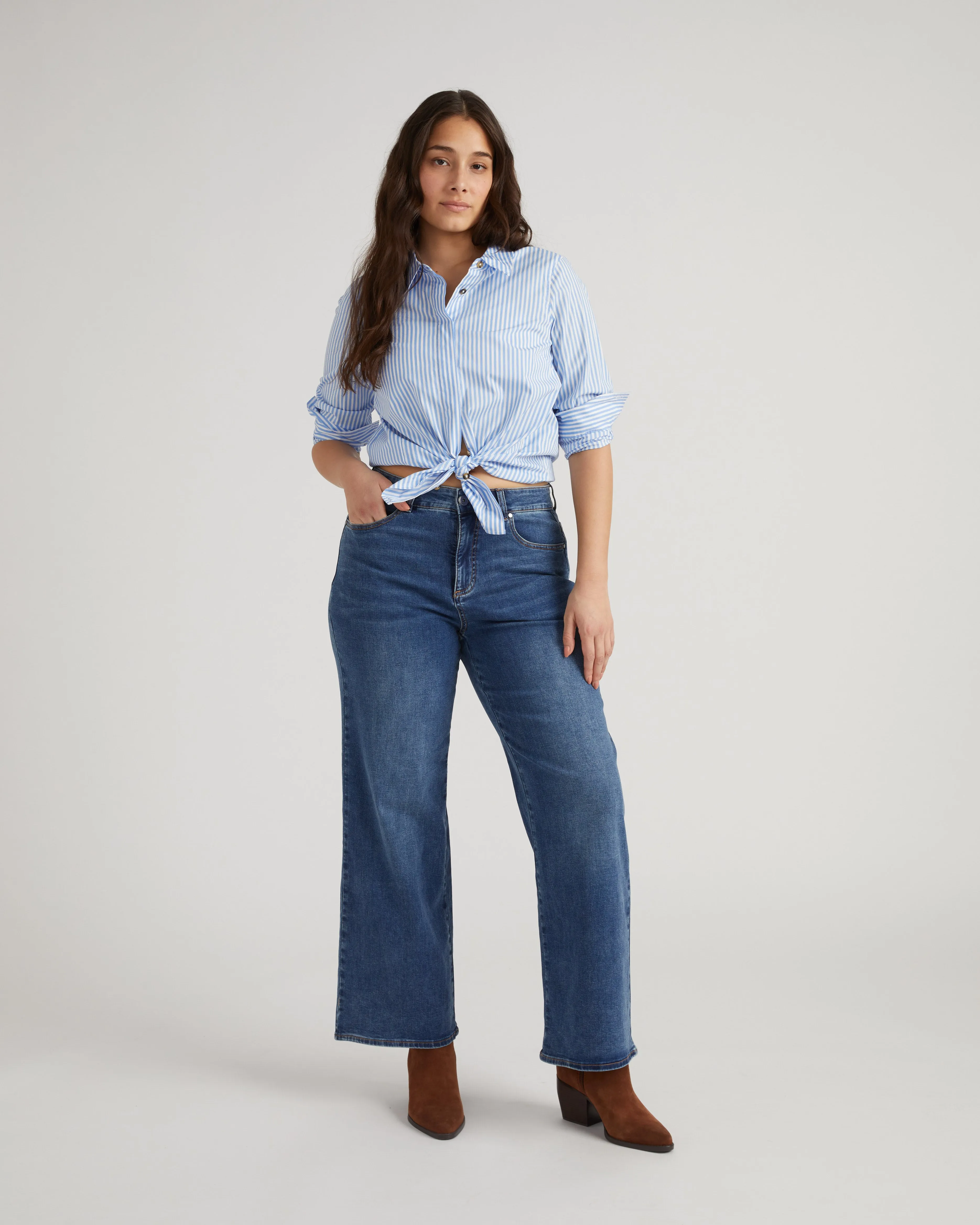 Roxy Relaxed Bootcut Jeans - Anzio Blue sold by Universal Standard product image thumbnail 3