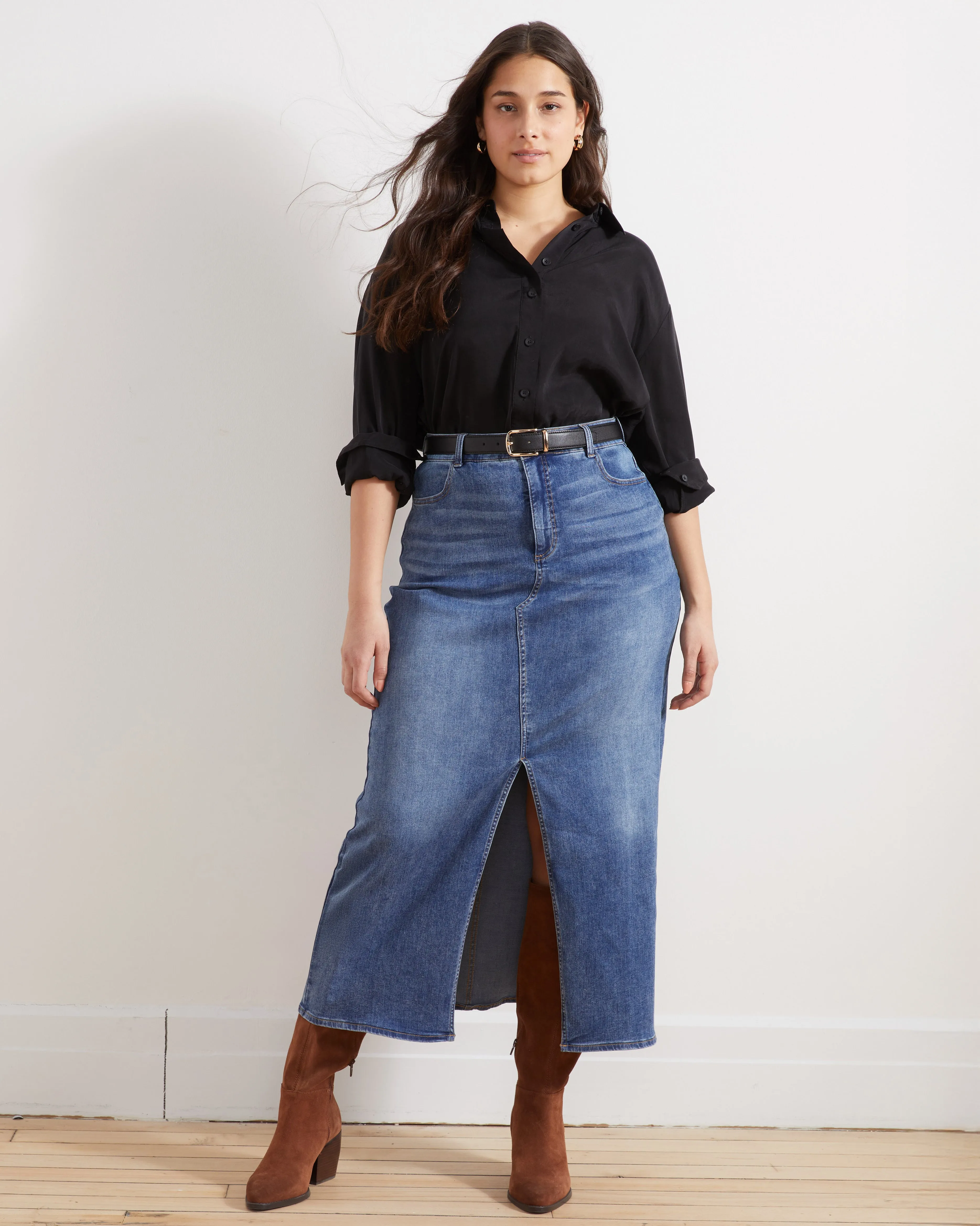 ComfortDenim Maxi Skirt - Western Blue Wash sold by Universal Standard product image thumbnail 2