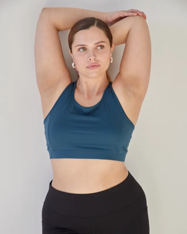 Next-to-Naked Racerback Sports Bra - Deep Sea sold by Universal Standard