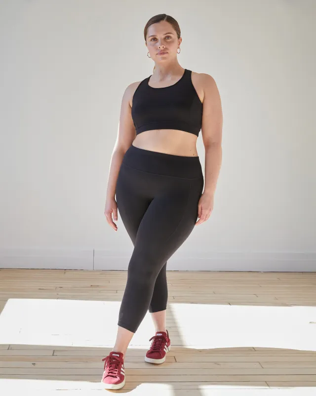 Next-to-Naked Racerback Sports Bra - Black sold by Universal Standard