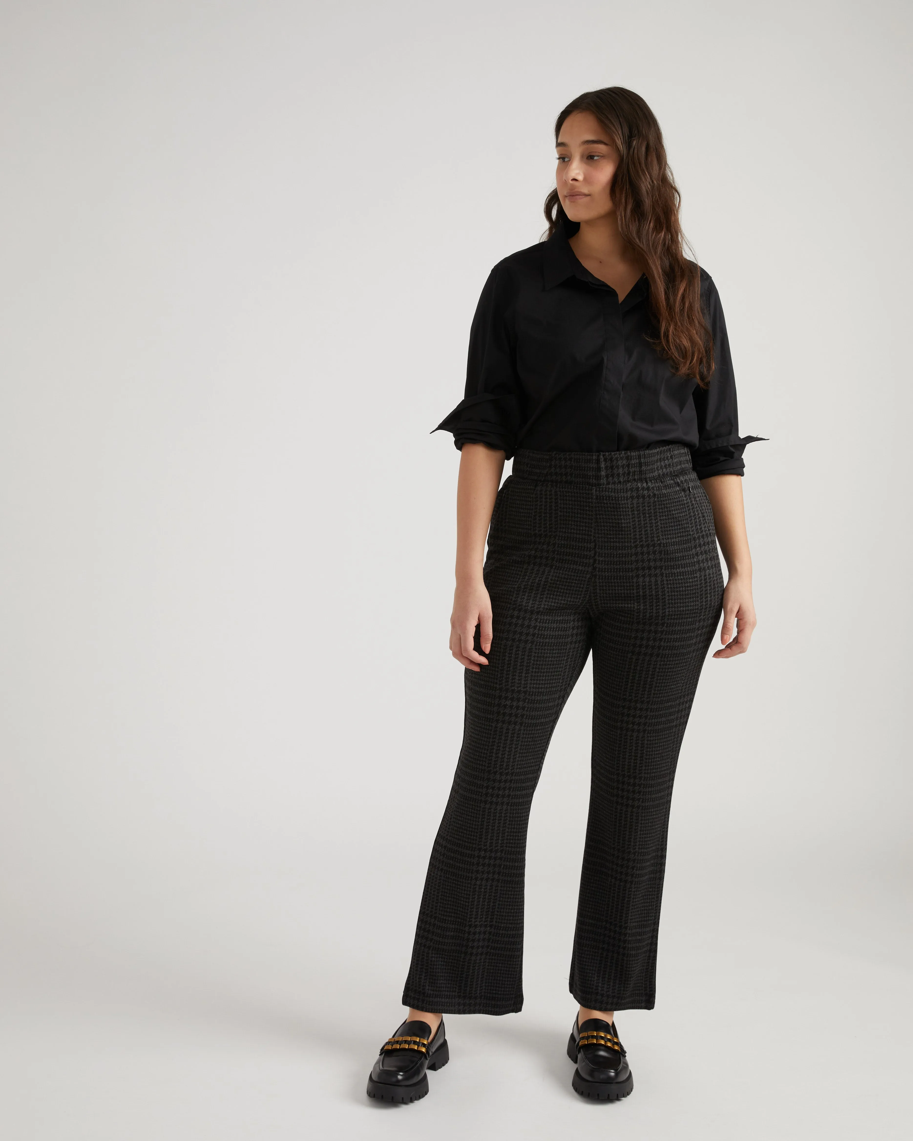 Pull On Bootcut Ponte Pants - Storm Houndstooth sold by Universal Standard product image thumbnail 2