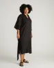 Plaza Linen Shirtdress - Black sold by Universal Standard