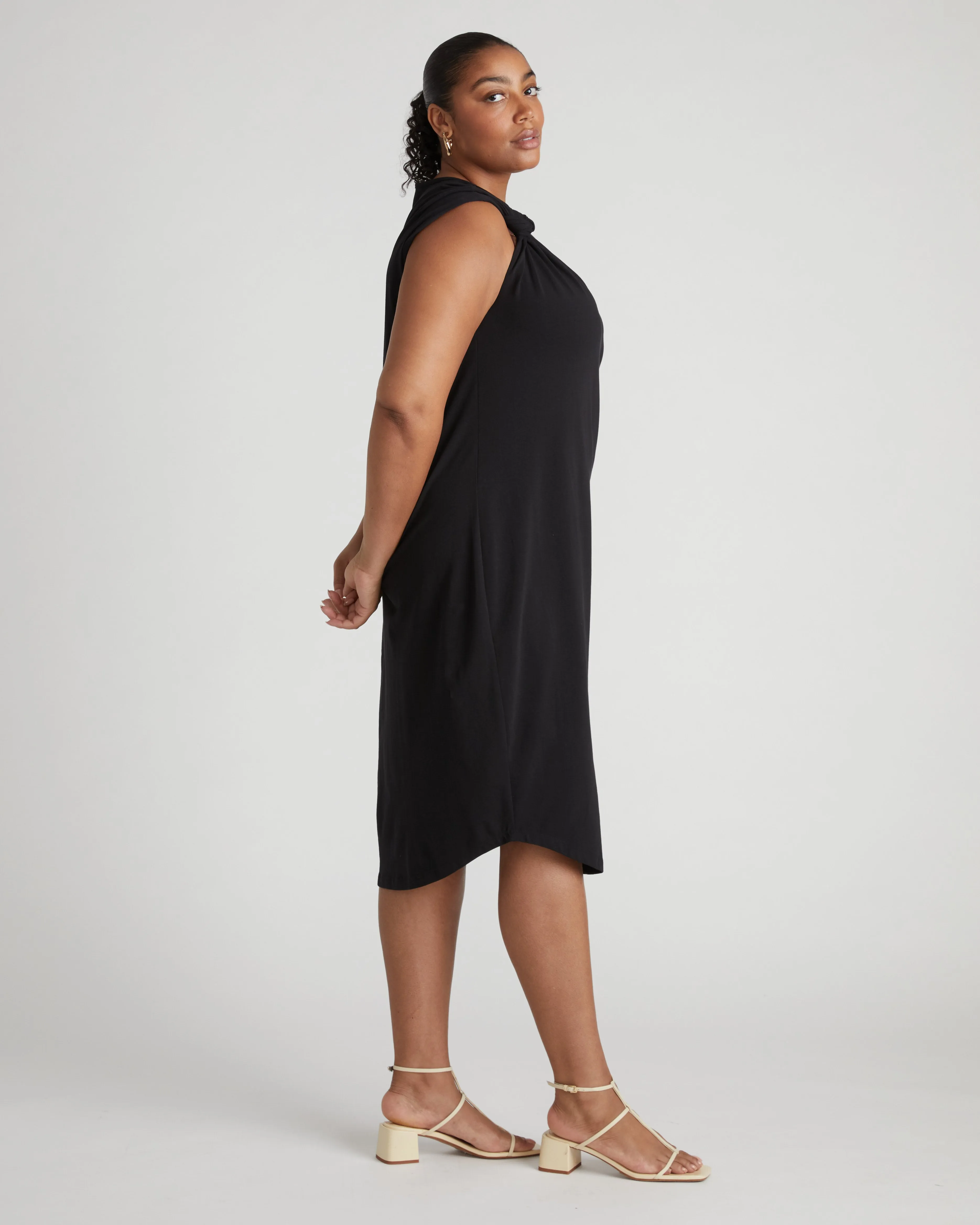 Shoulder Knot Dress - Black sold by Universal Standard product image thumbnail 3