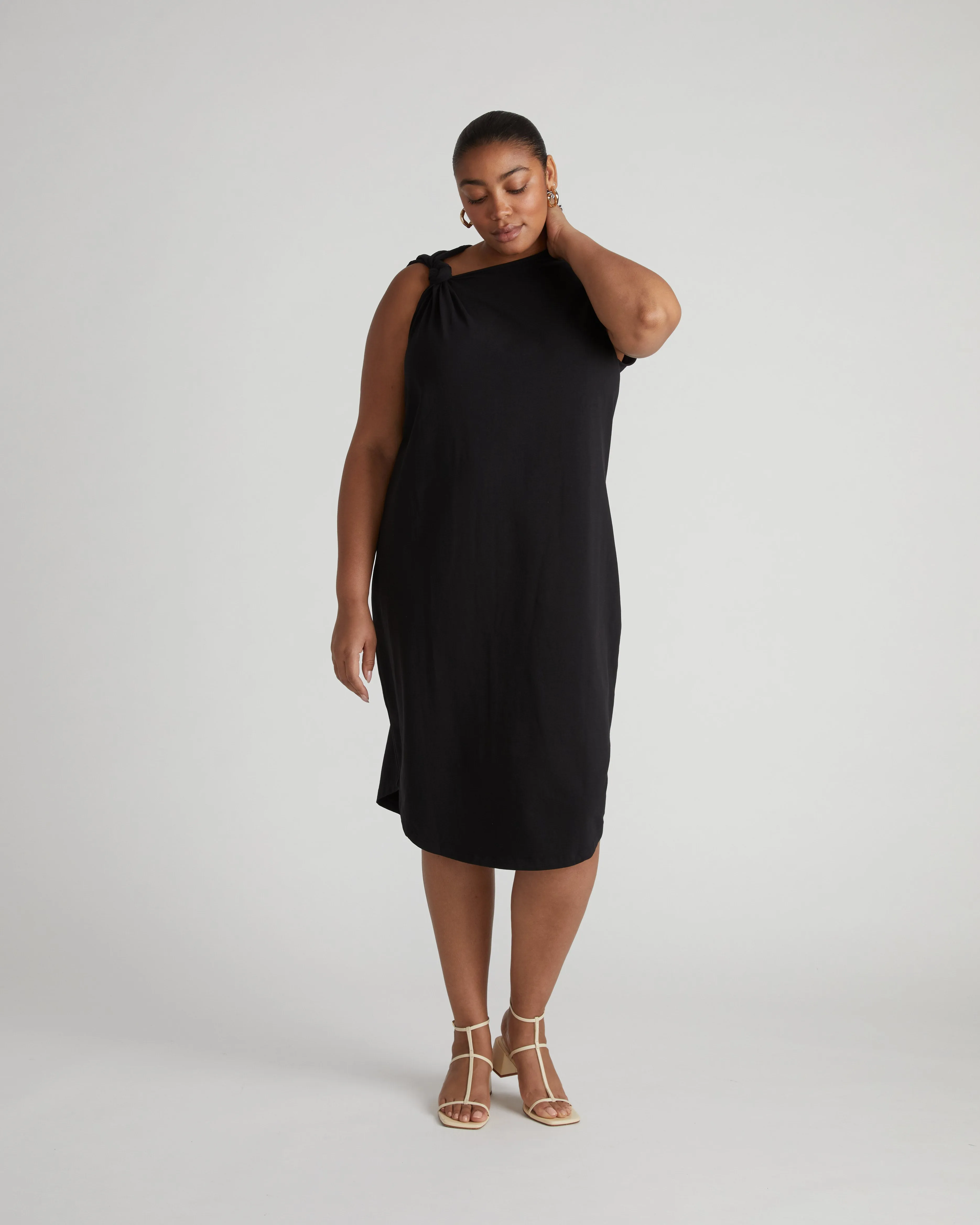 Shoulder Knot Dress - Black sold by Universal Standard product image thumbnail 2