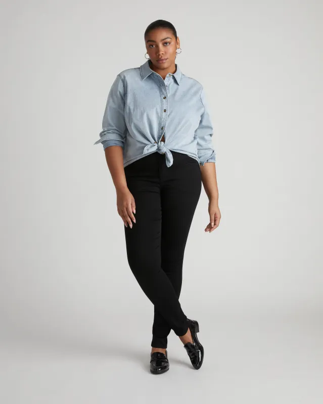 Seine High Rise Skinny Jeans 32 Inch - Jet Black sold by Universal Standard