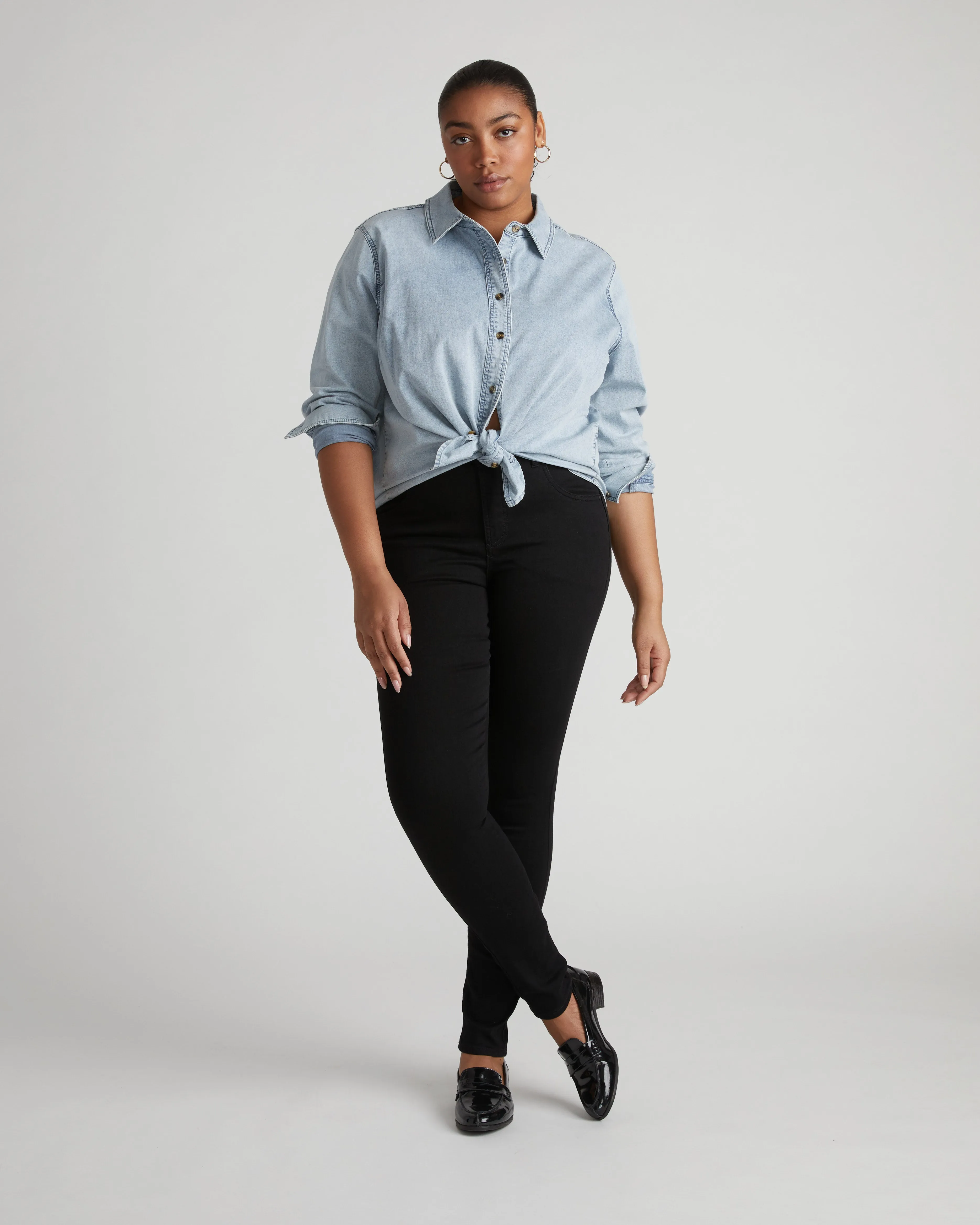 Seine High Rise Skinny Jeans 32 Inch - Jet Black sold by Universal Standard