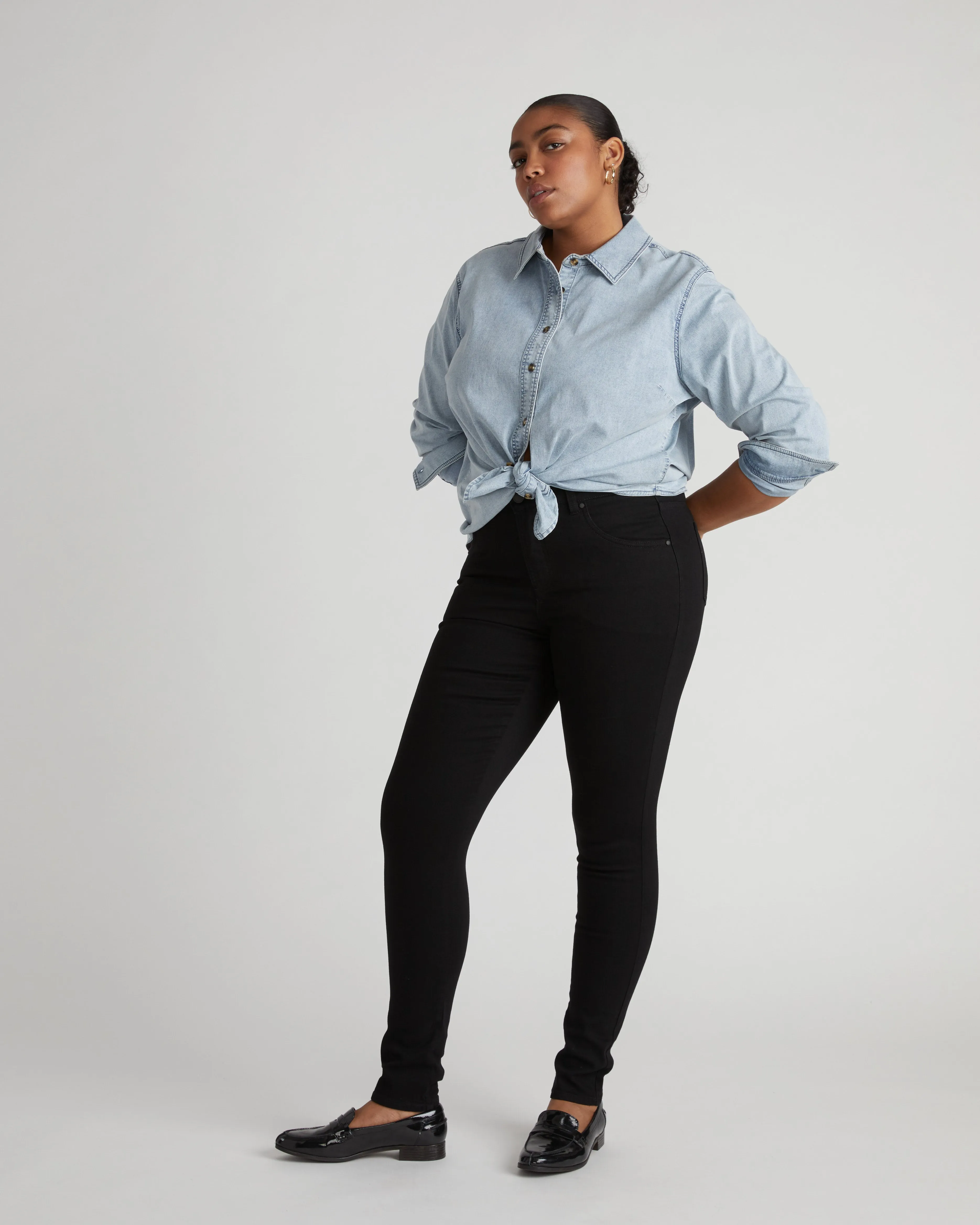 Seine High Rise Skinny Jeans 32 Inch - Jet Black sold by Universal Standard product image thumbnail 3