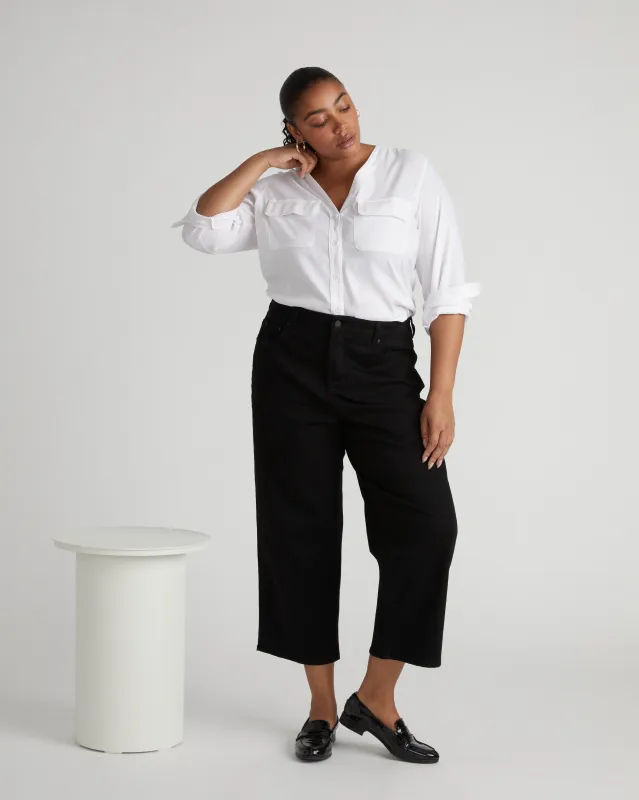 Bae Boyfriend Crop Jeans - Jet Black sold by Universal Standard