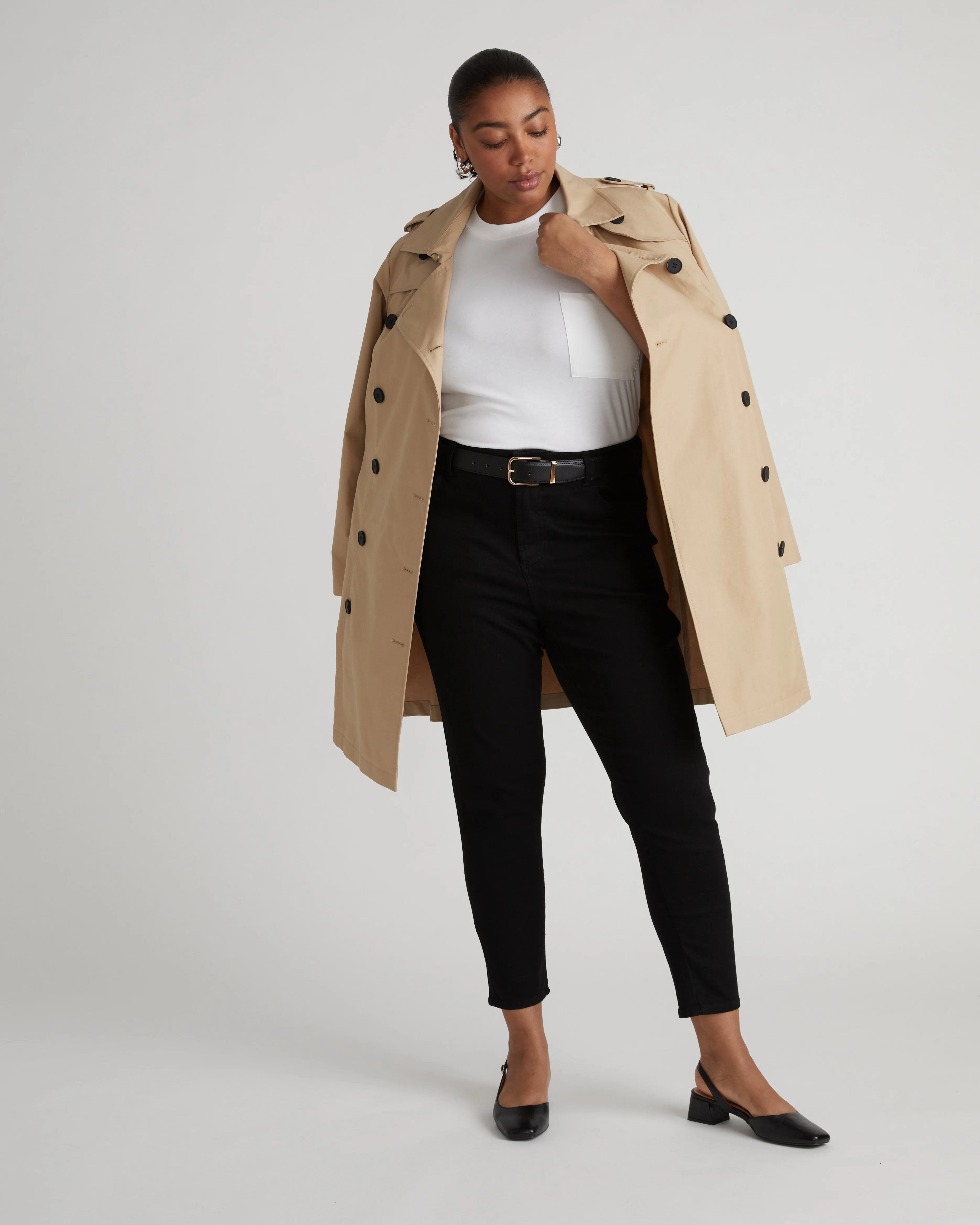 Seine High Rise Skinny Jeans 27 Inch - Jet Black sold by Universal Standard