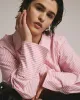 Henning x US Madison Shirt - Pink/White Stripe sold by Universal Standard