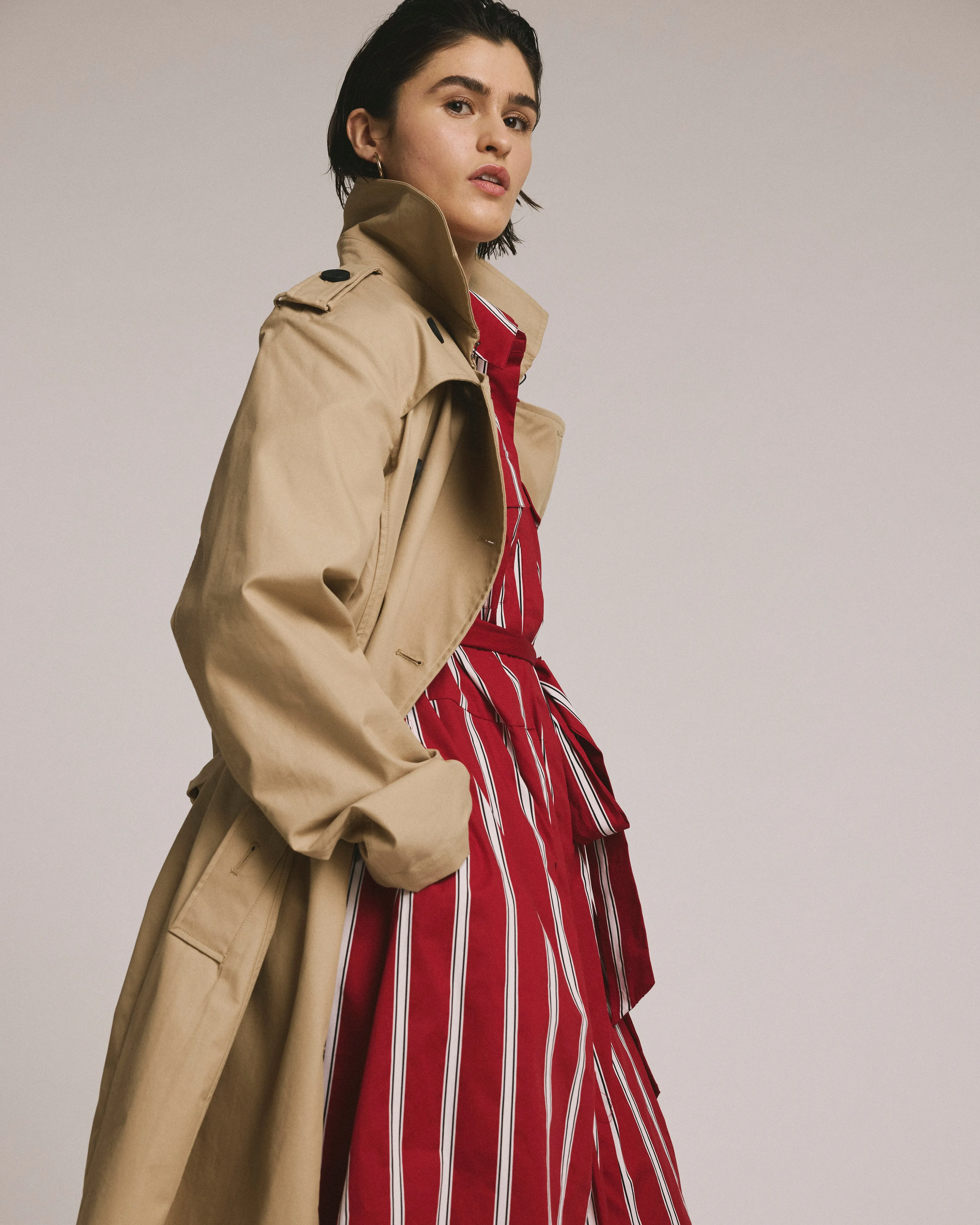 City Poplin Shirtdress - Red/Black/White Stripe sold by Universal Standard product image thumbnail 5