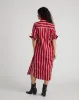 Odeon Stretch Poplin Shirtdress - Red/Black/White Stripe sold by Universal Standard