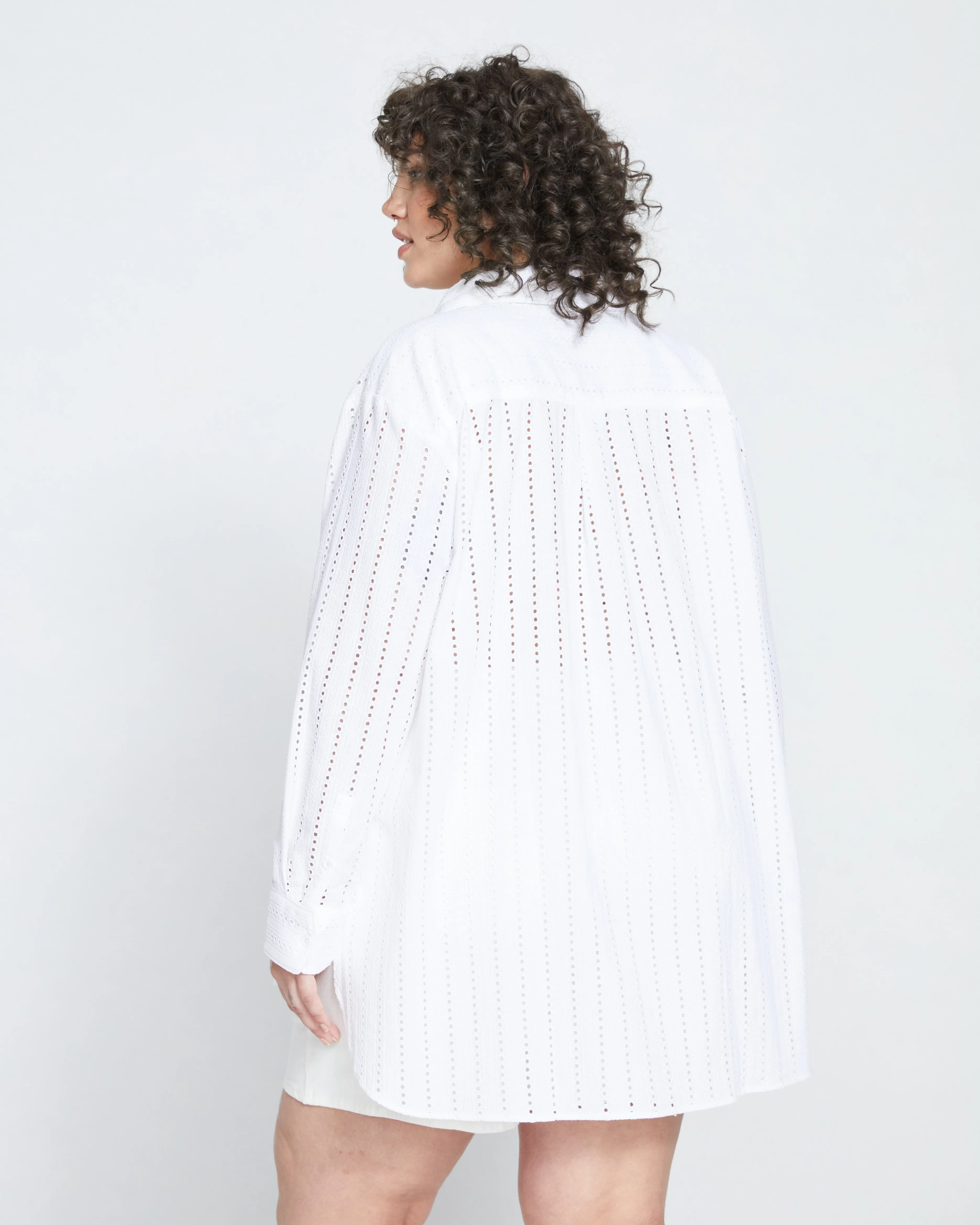 The Artist Broderie Anglaise Shirt - White sold by Universal Standard product image thumbnail 4
