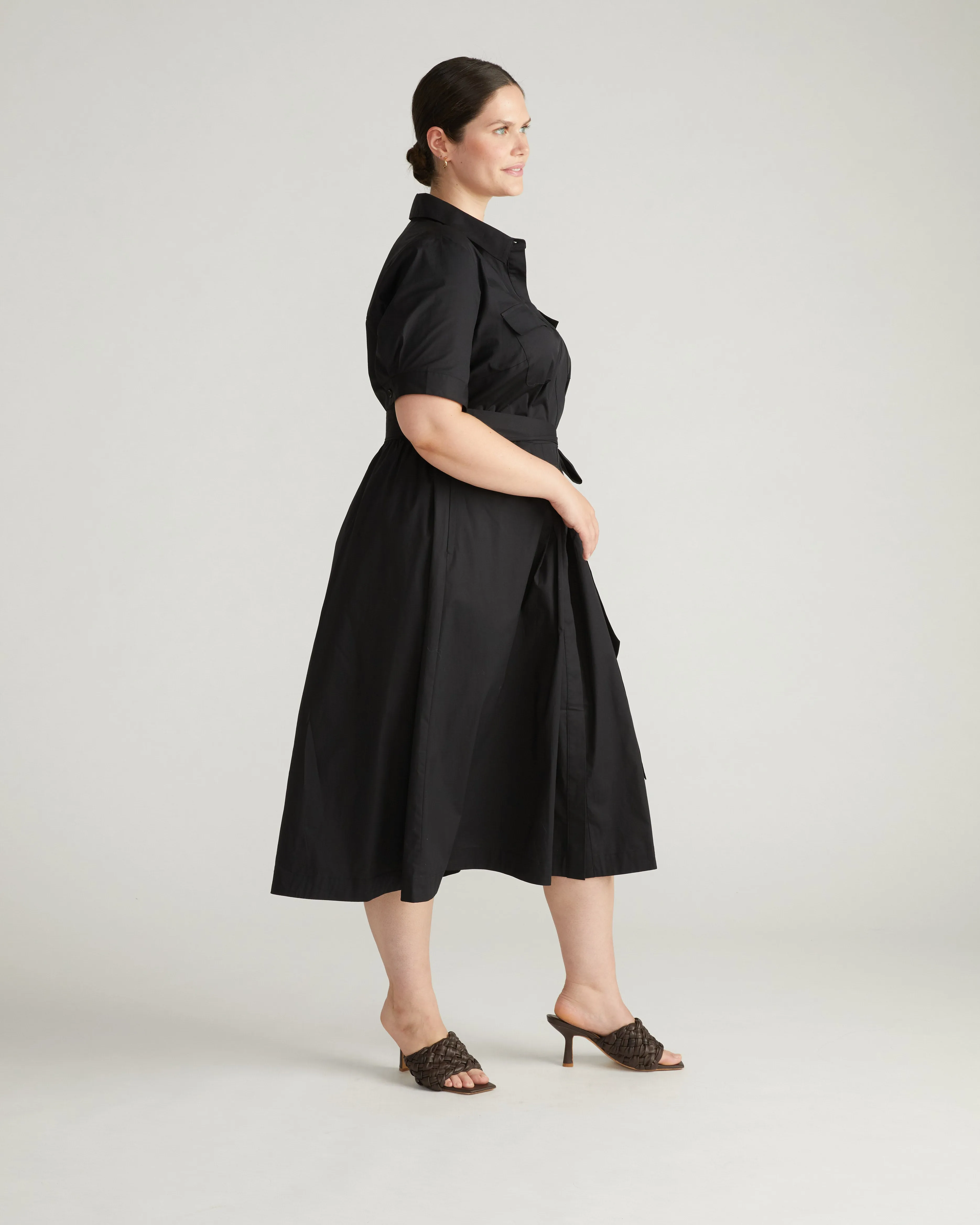 City Poplin Shirtdress - Black sold by Universal Standard product image thumbnail 3