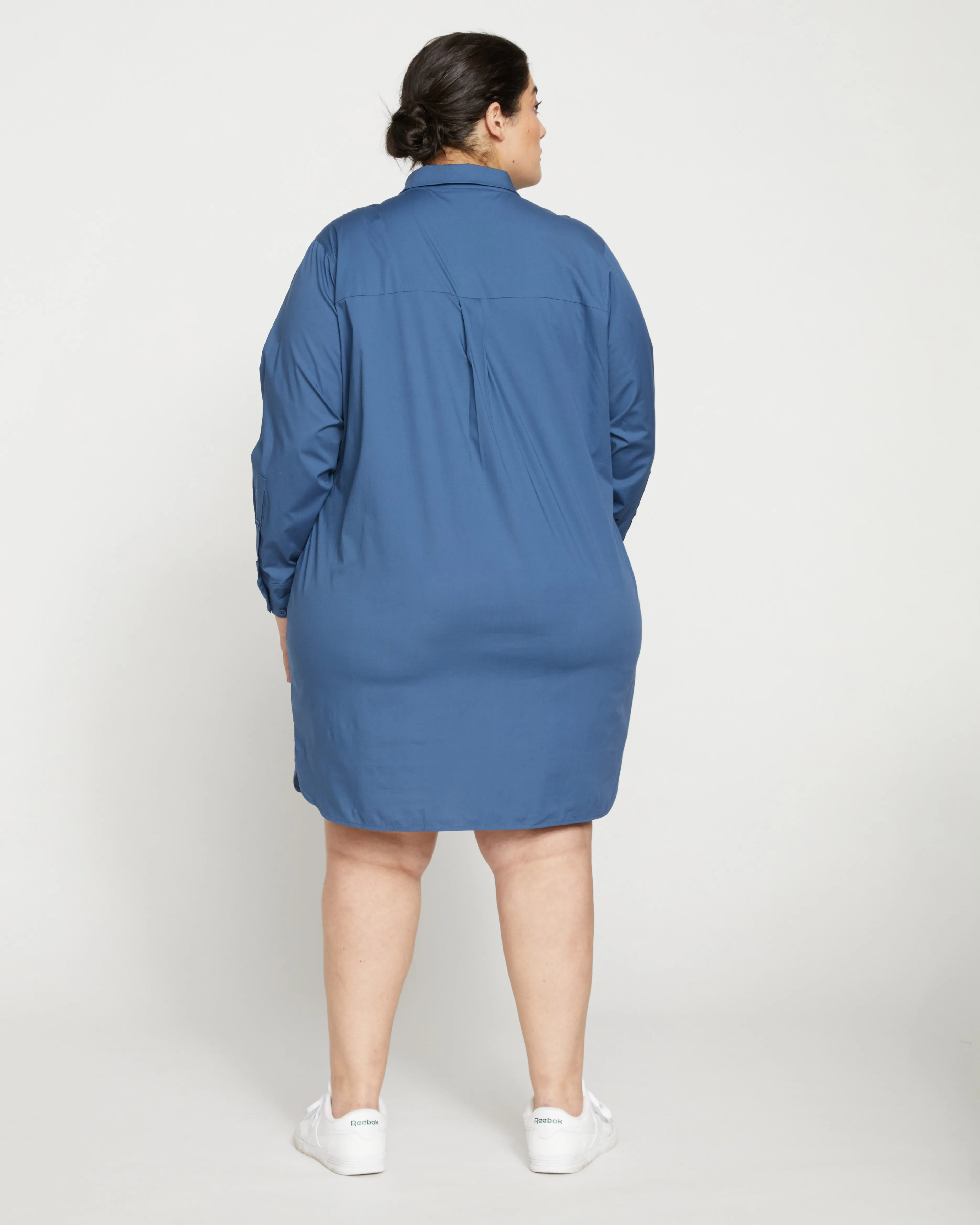 Stretch Poplin Rubicon Shirtdress - Bleu Scolaire sold by Universal Standard product image thumbnail 5