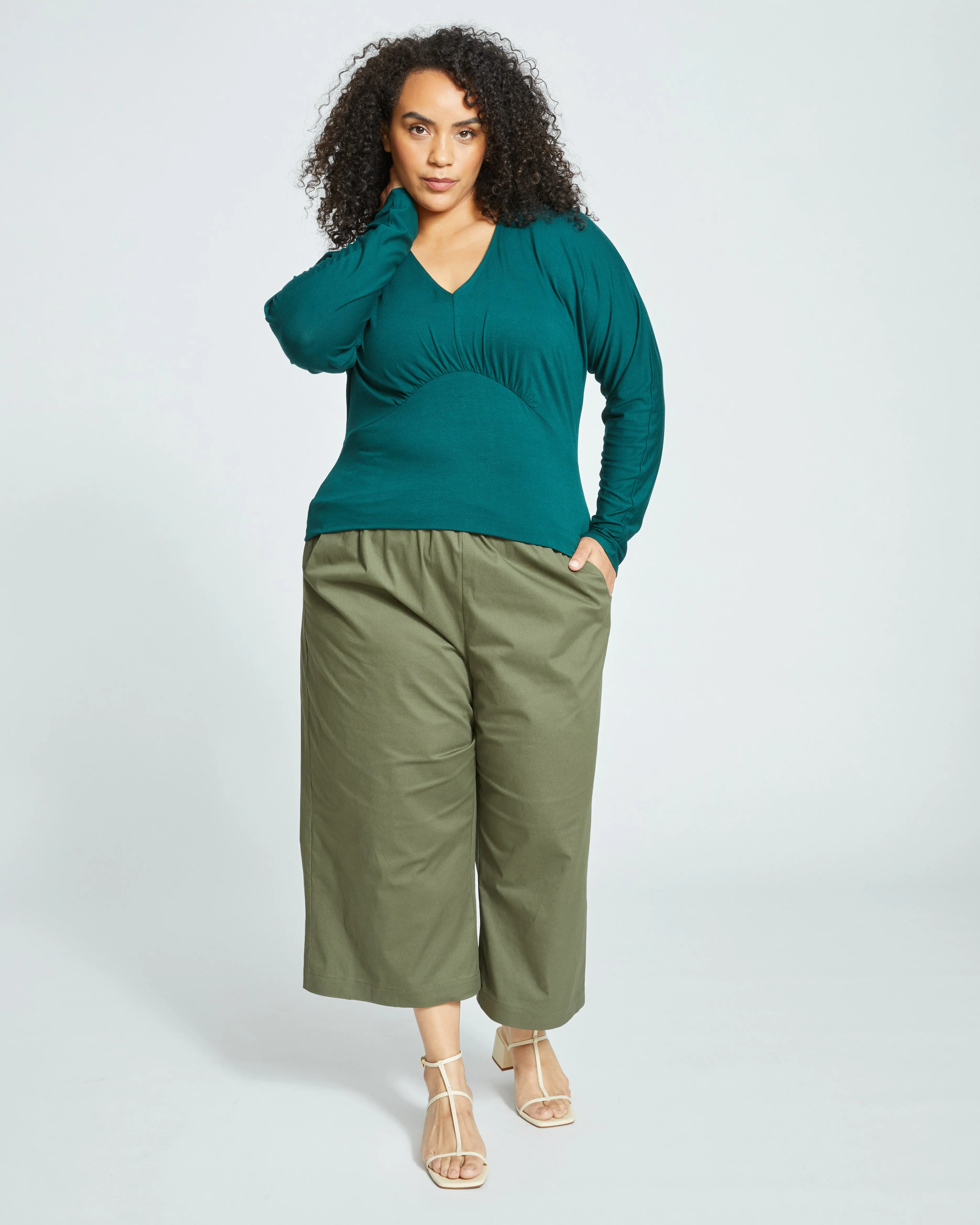 Elea Liquid Jersey Top - Forest Green sold by Universal Standard product image thumbnail 2