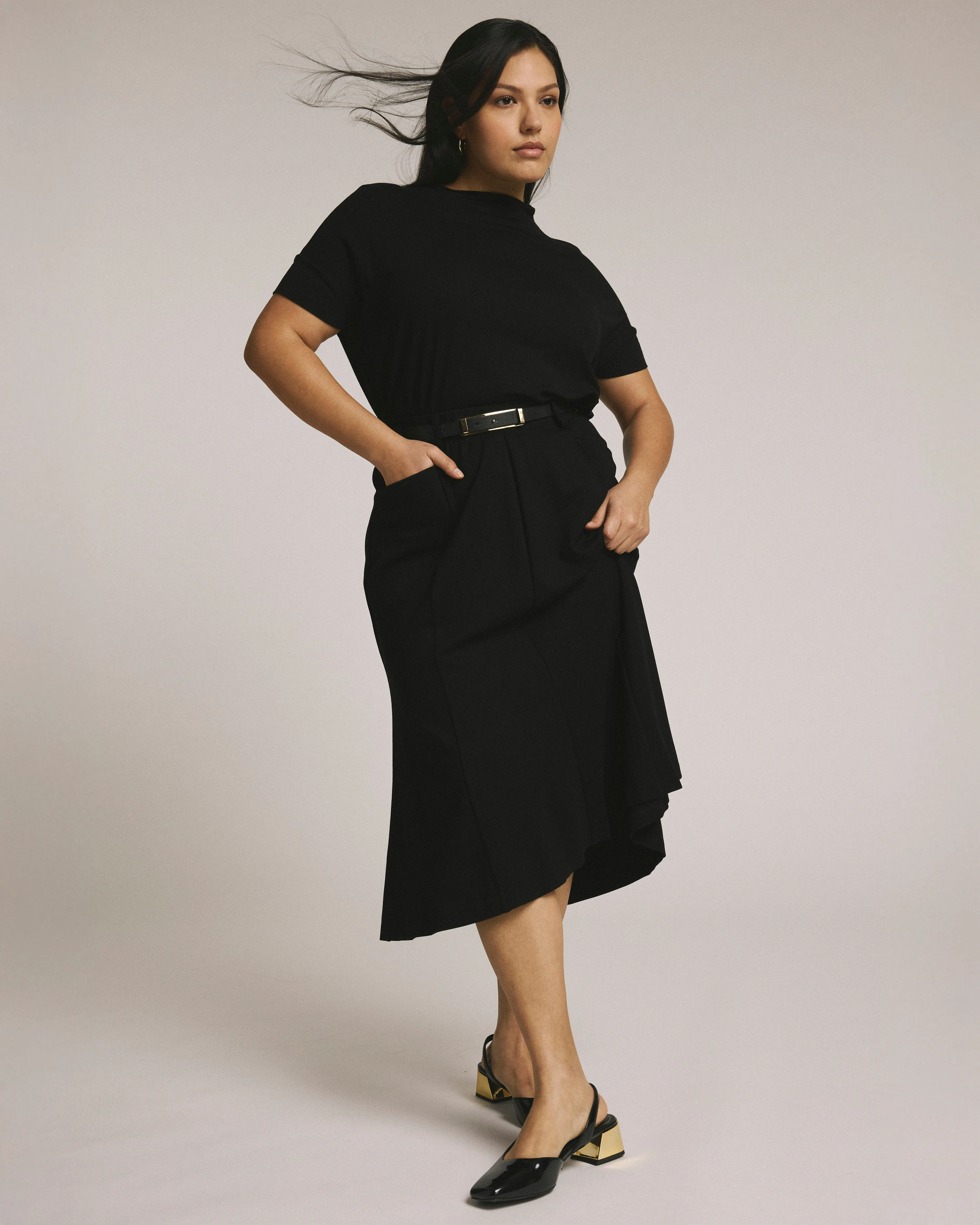 Carla Ponte Skirt - Black sold by Universal Standard