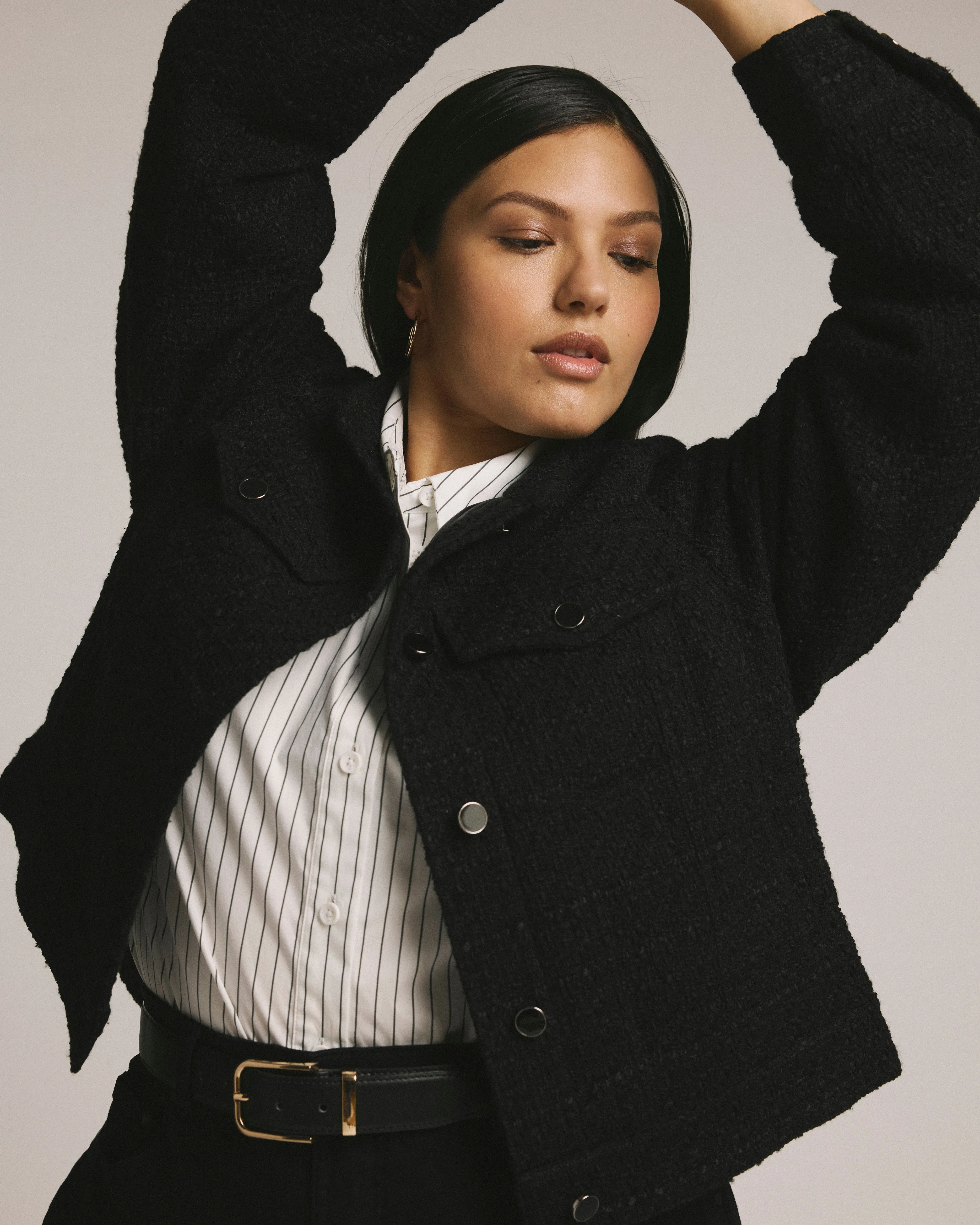 Tweed Lady Jacket - Black sold by Universal Standard