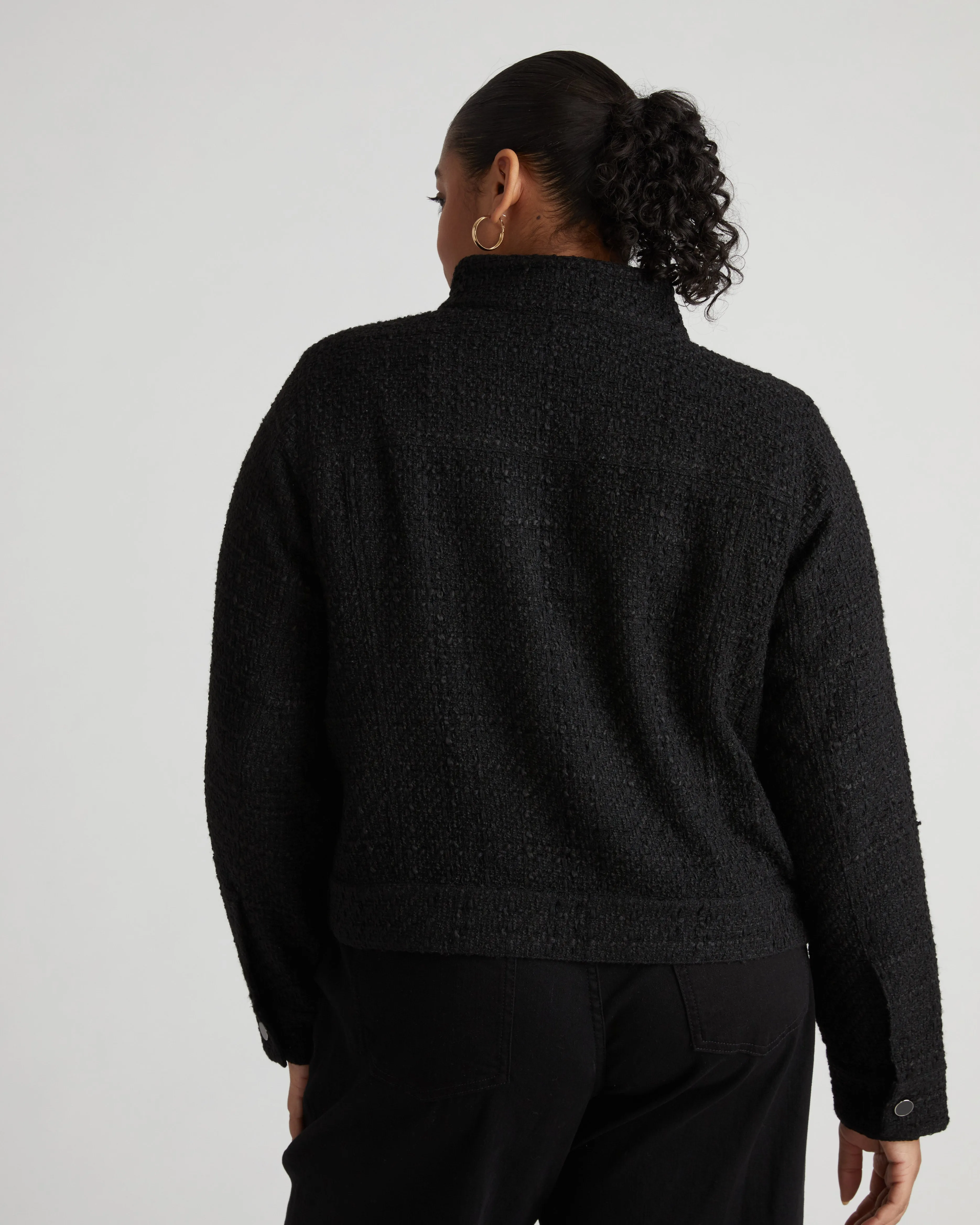 Tweed Lady Jacket - Black sold by Universal Standard product image thumbnail 4