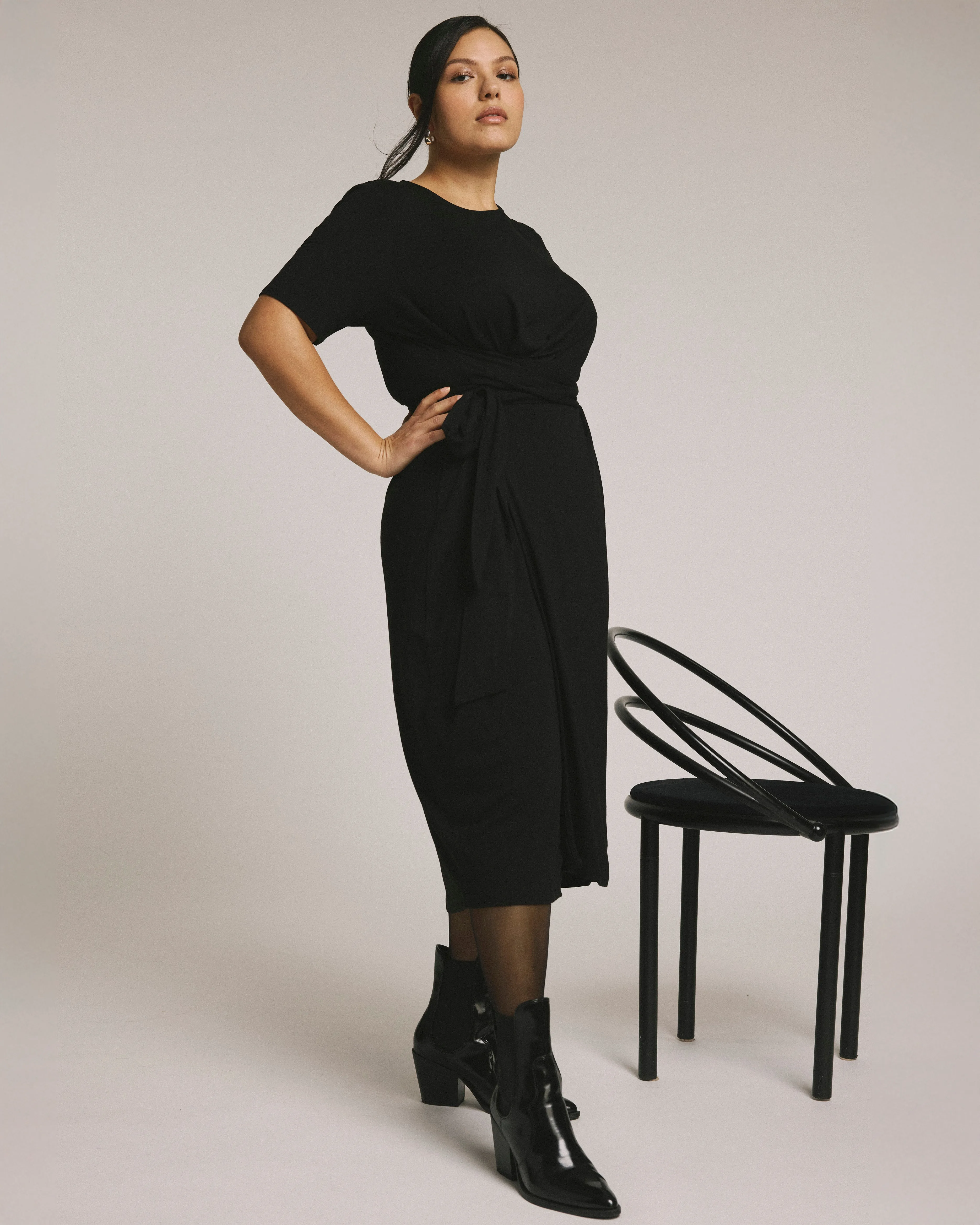 Delilah Liquid Jersey Dress - Black sold by Universal Standard product image thumbnail 2