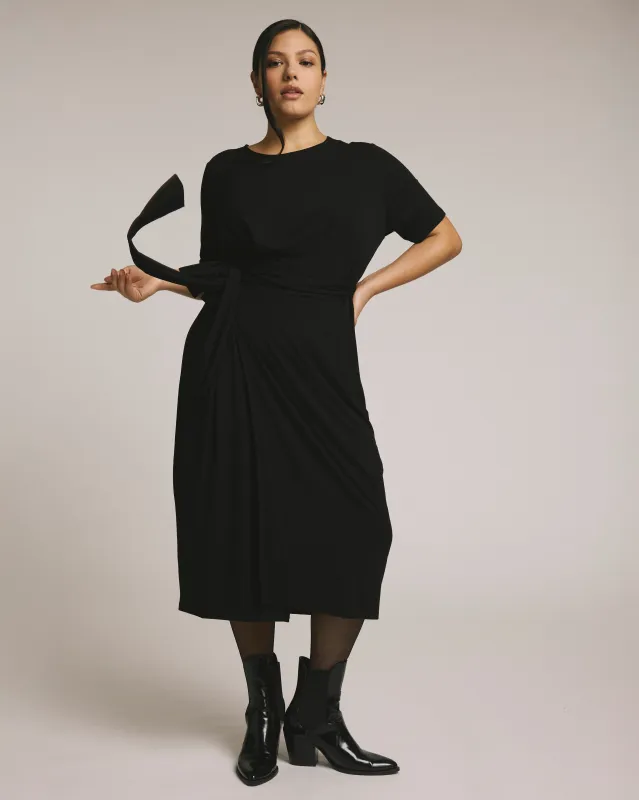 Delilah Liquid Jersey Dress - Black sold by Universal Standard