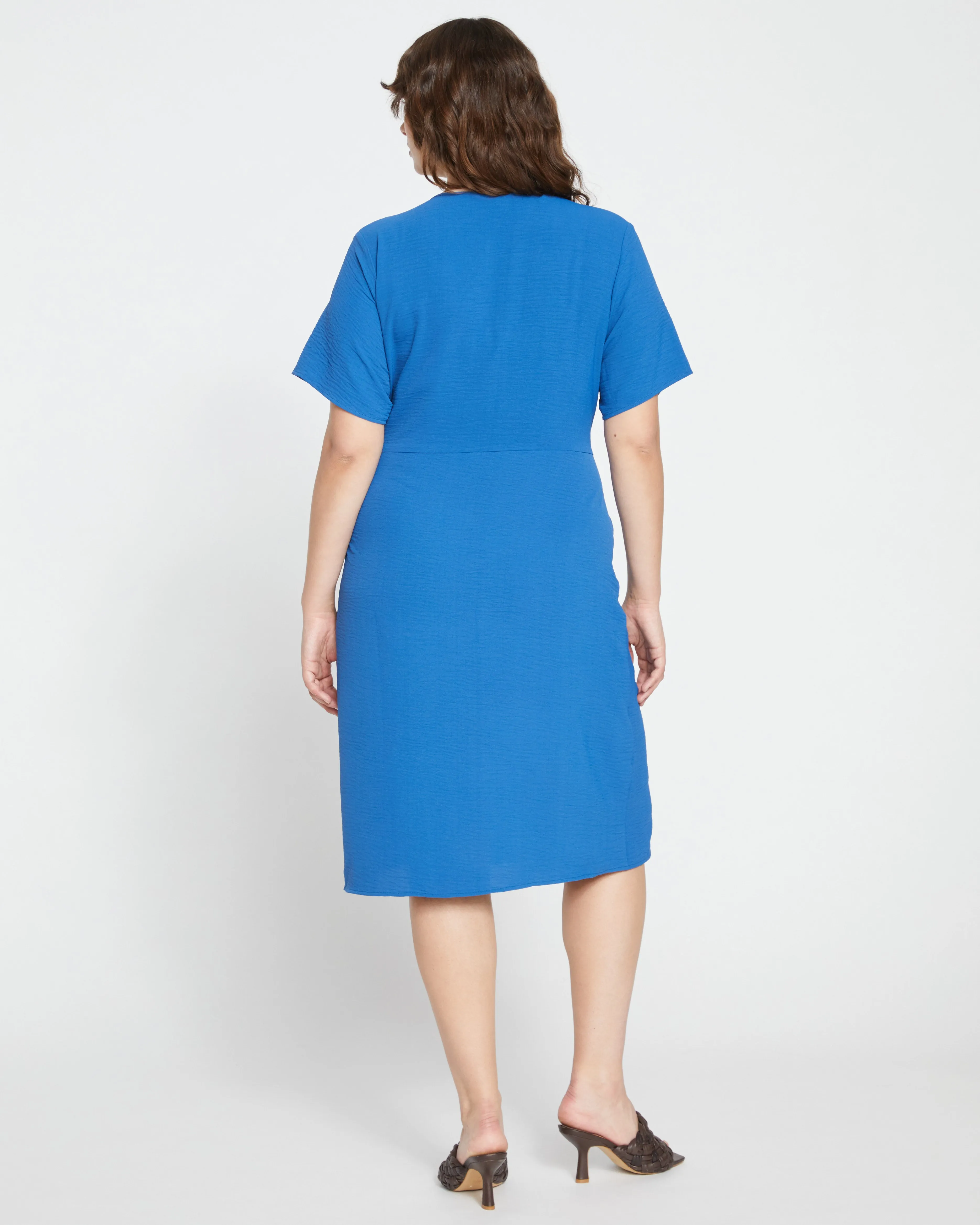 Twilight Crinkle Crepe Wrap Dress - Admiral Blue sold by Universal Standard product image thumbnail 4