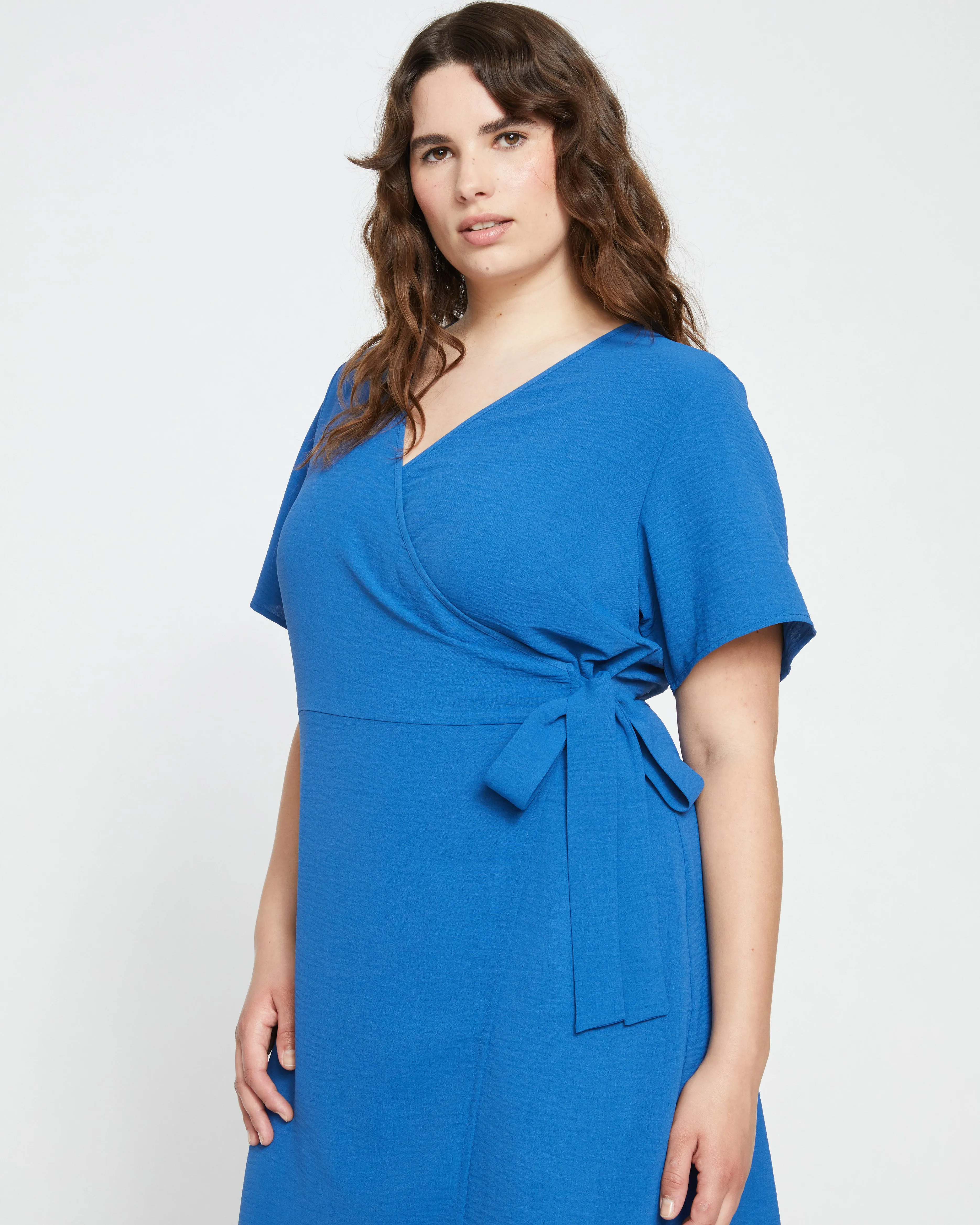 Twilight Crinkle Crepe Wrap Dress - Admiral Blue sold by Universal Standard product image thumbnail 2