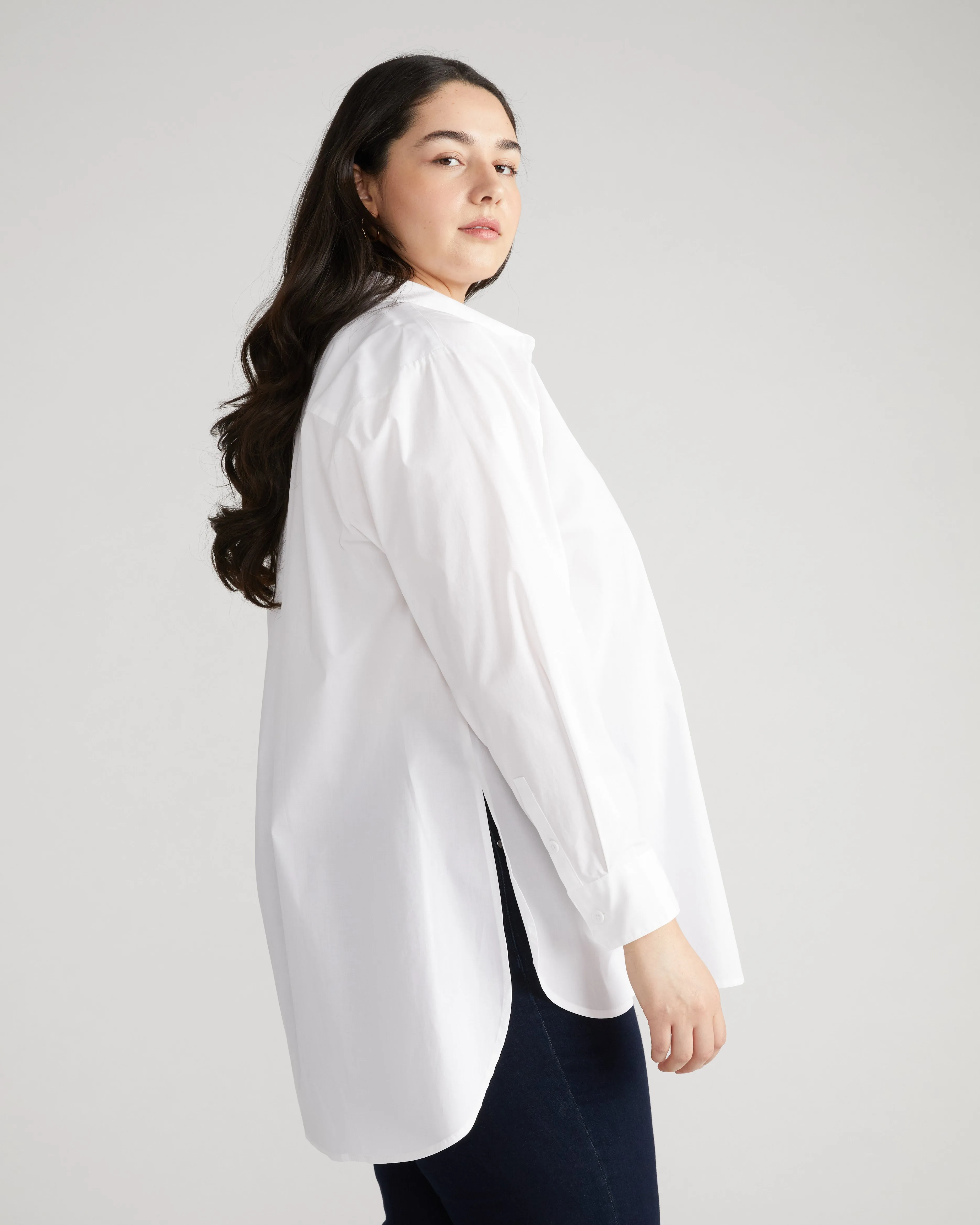 The Artist Poplin Shirt - White sold by Universal Standard product image thumbnail 2