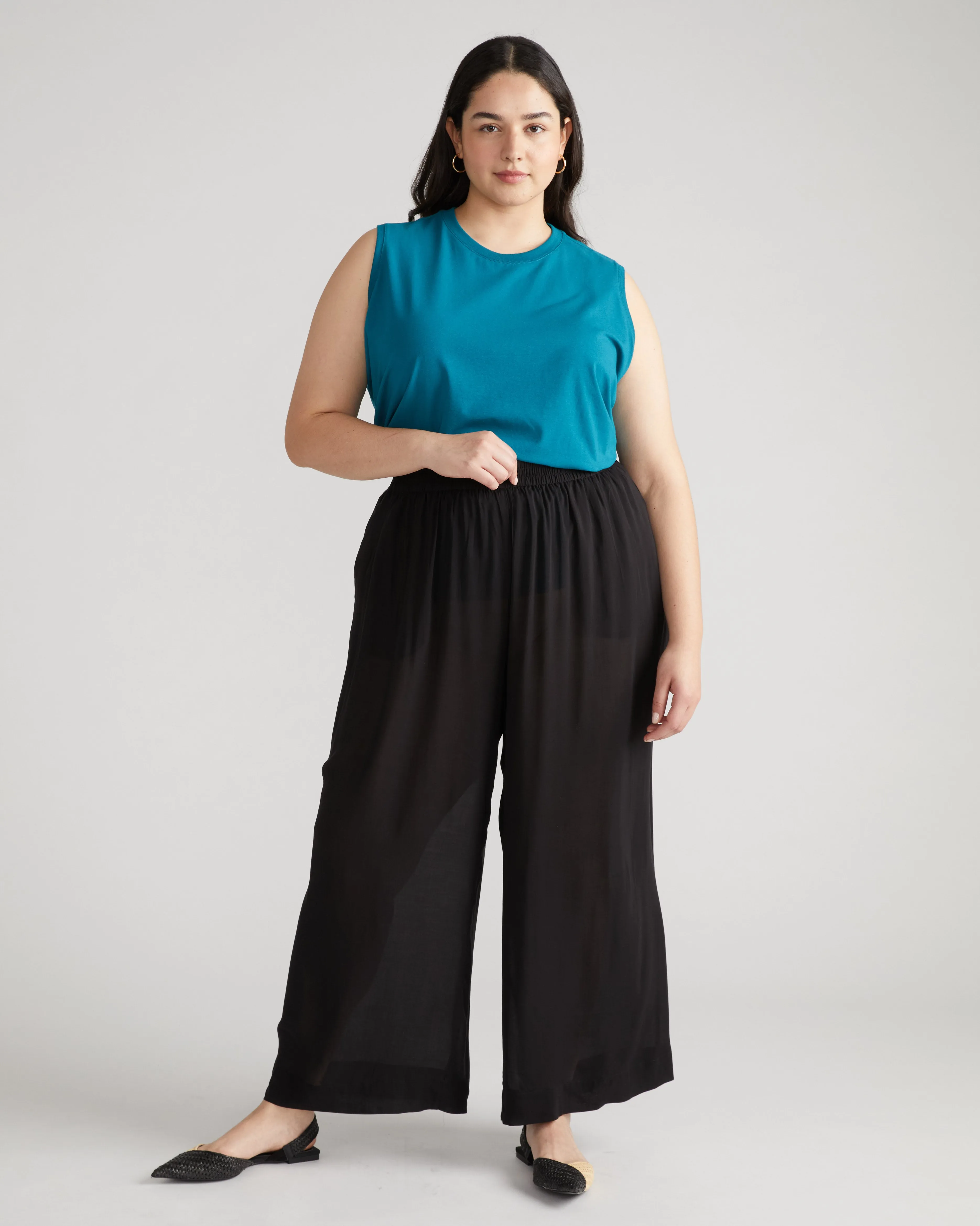 Patti Muscle Tank - Plume Blue sold by Universal Standard