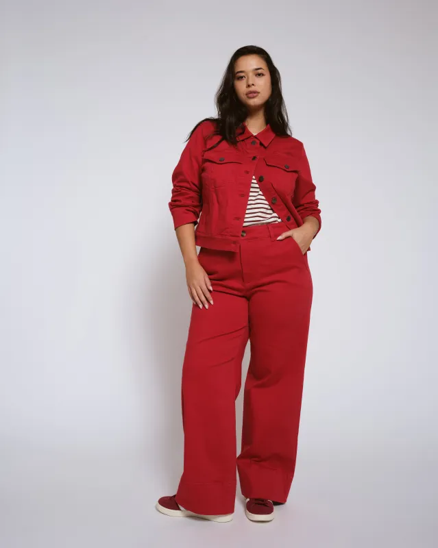 Carol High Rise High Stretch Jeans - Very Red sold by Universal Standard