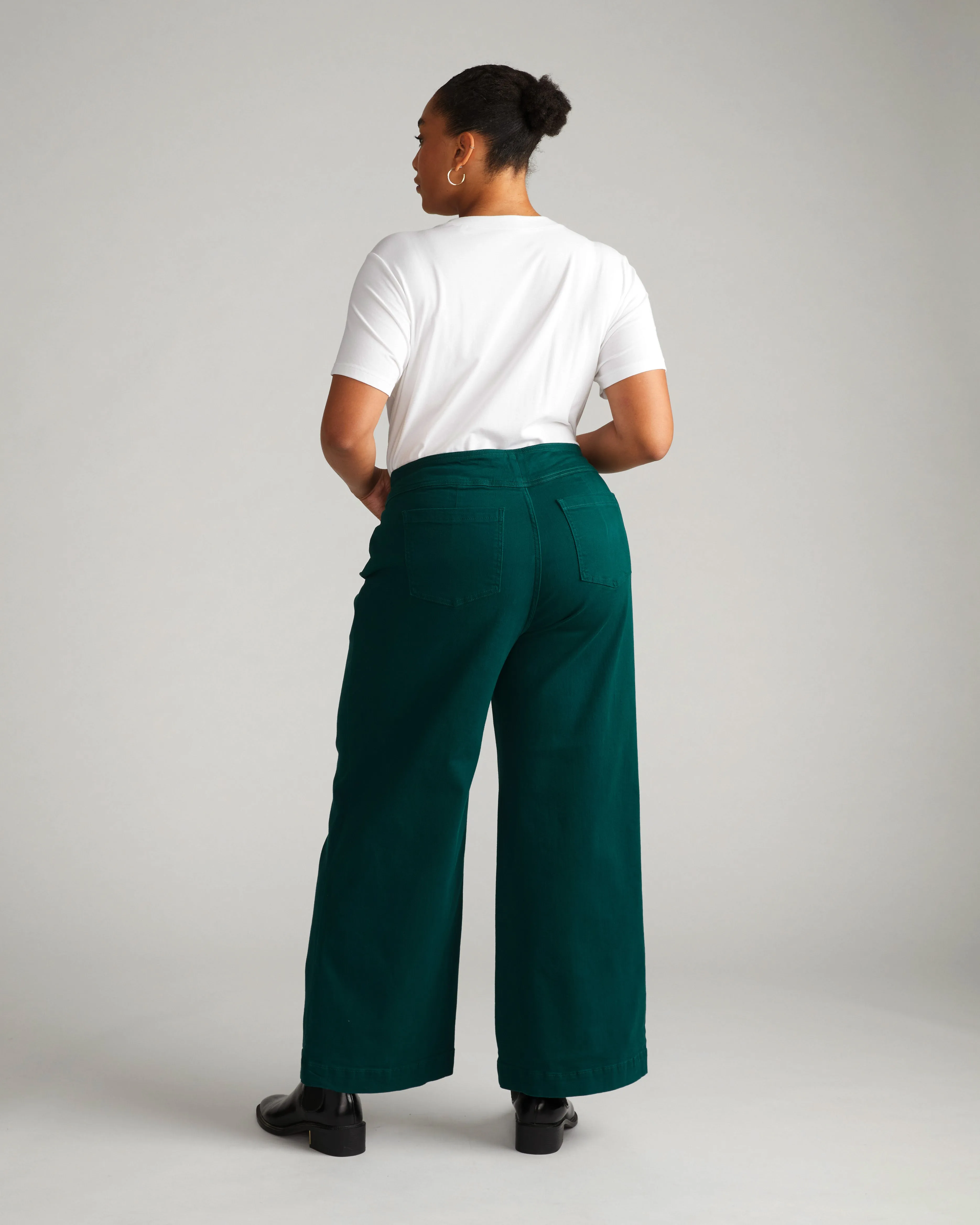 Charlie High Rise Sailor Jeans - Verdant Green sold by Universal Standard product image thumbnail 3