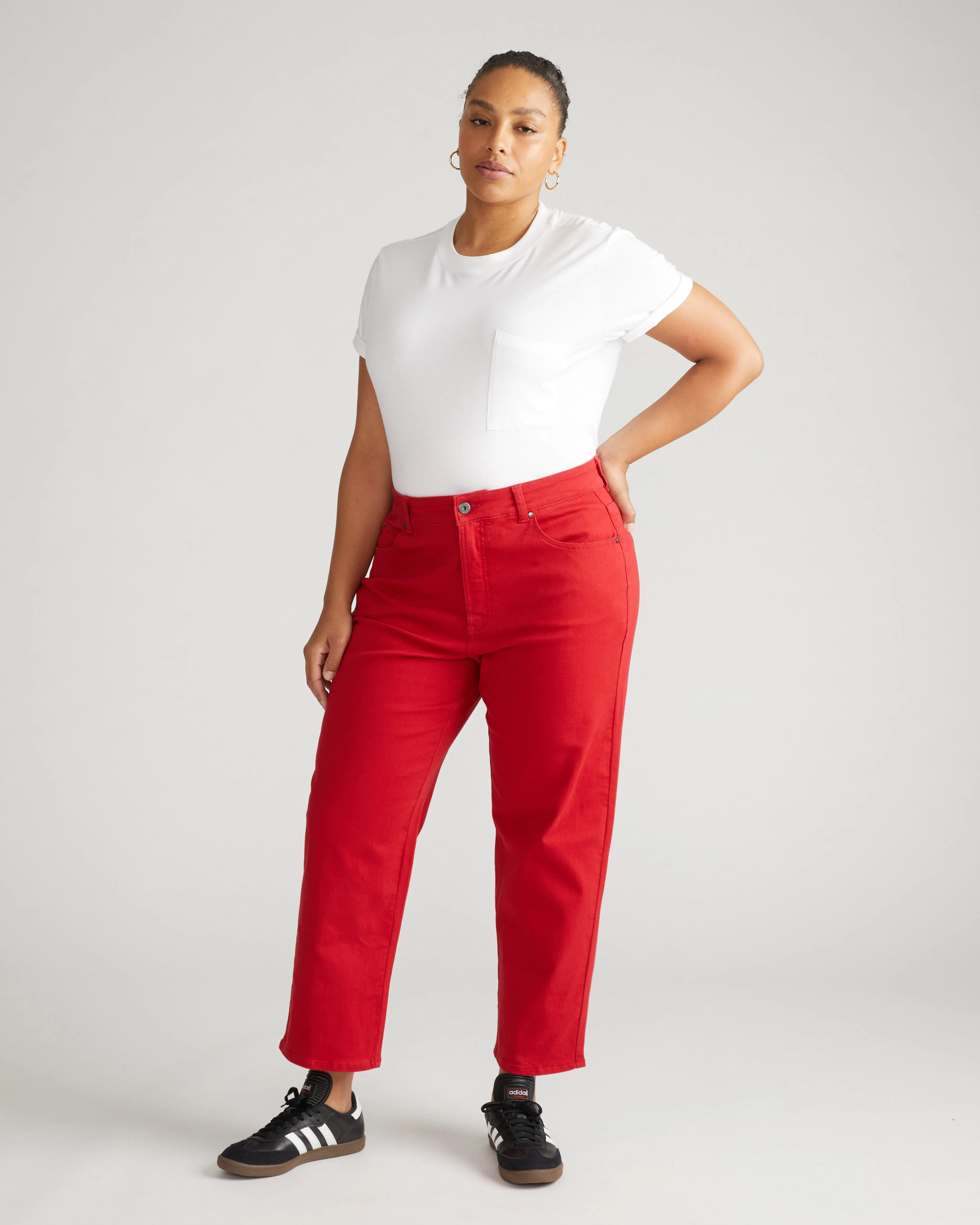 Etta High Rise Straight Leg Jeans 28 Inch - Very Red sold by Universal Standard product image thumbnail 2