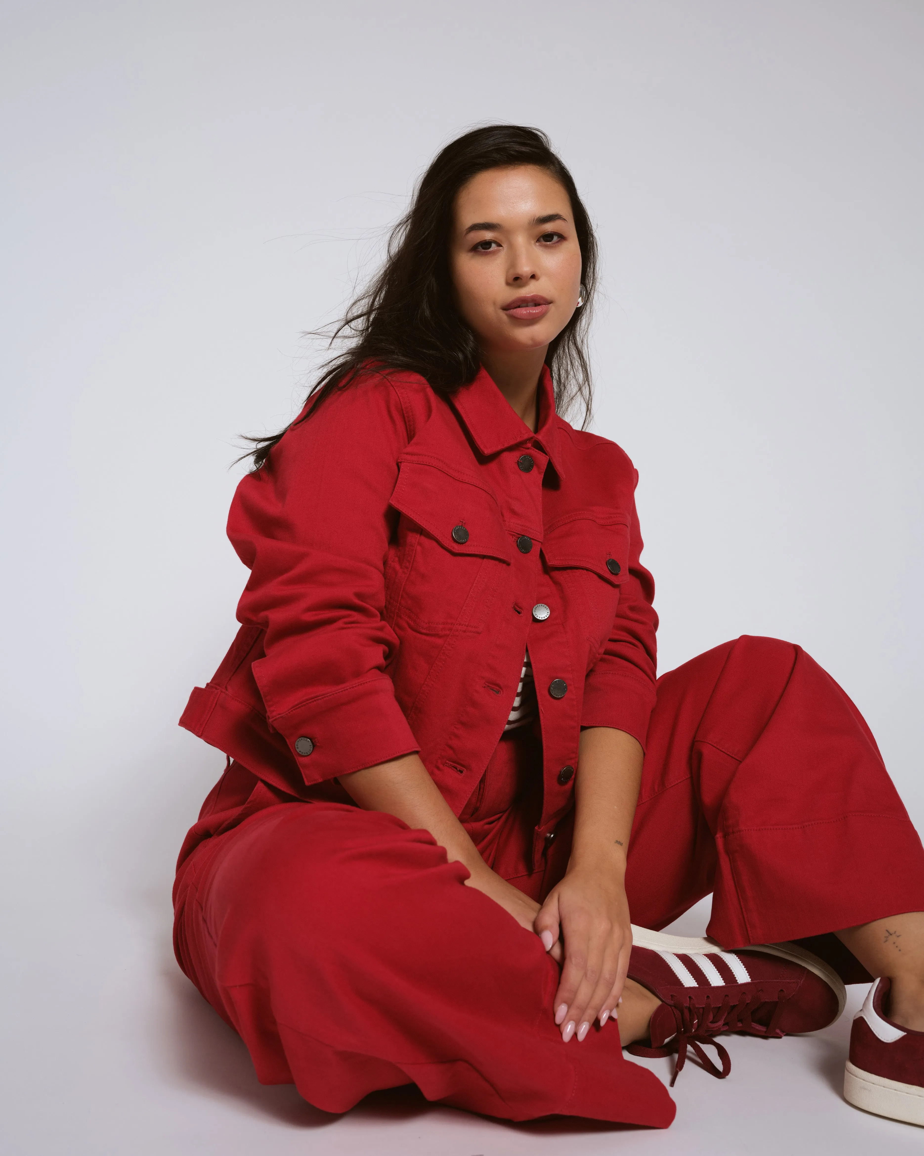 Kelsey Denim Jacket - Very Red sold by Universal Standard product image thumbnail 2