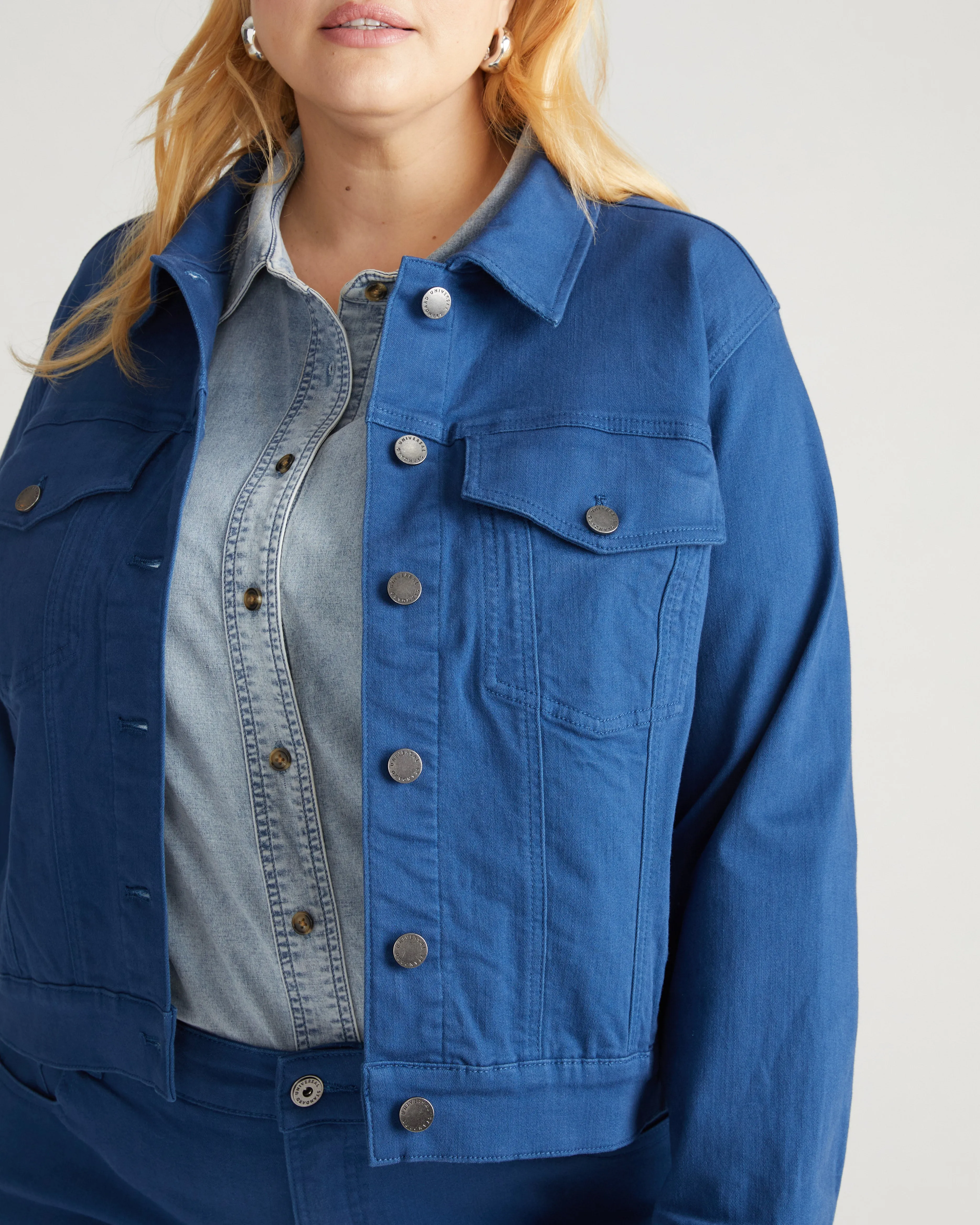 Kelsey Denim Jacket - French Blue sold by Universal Standard