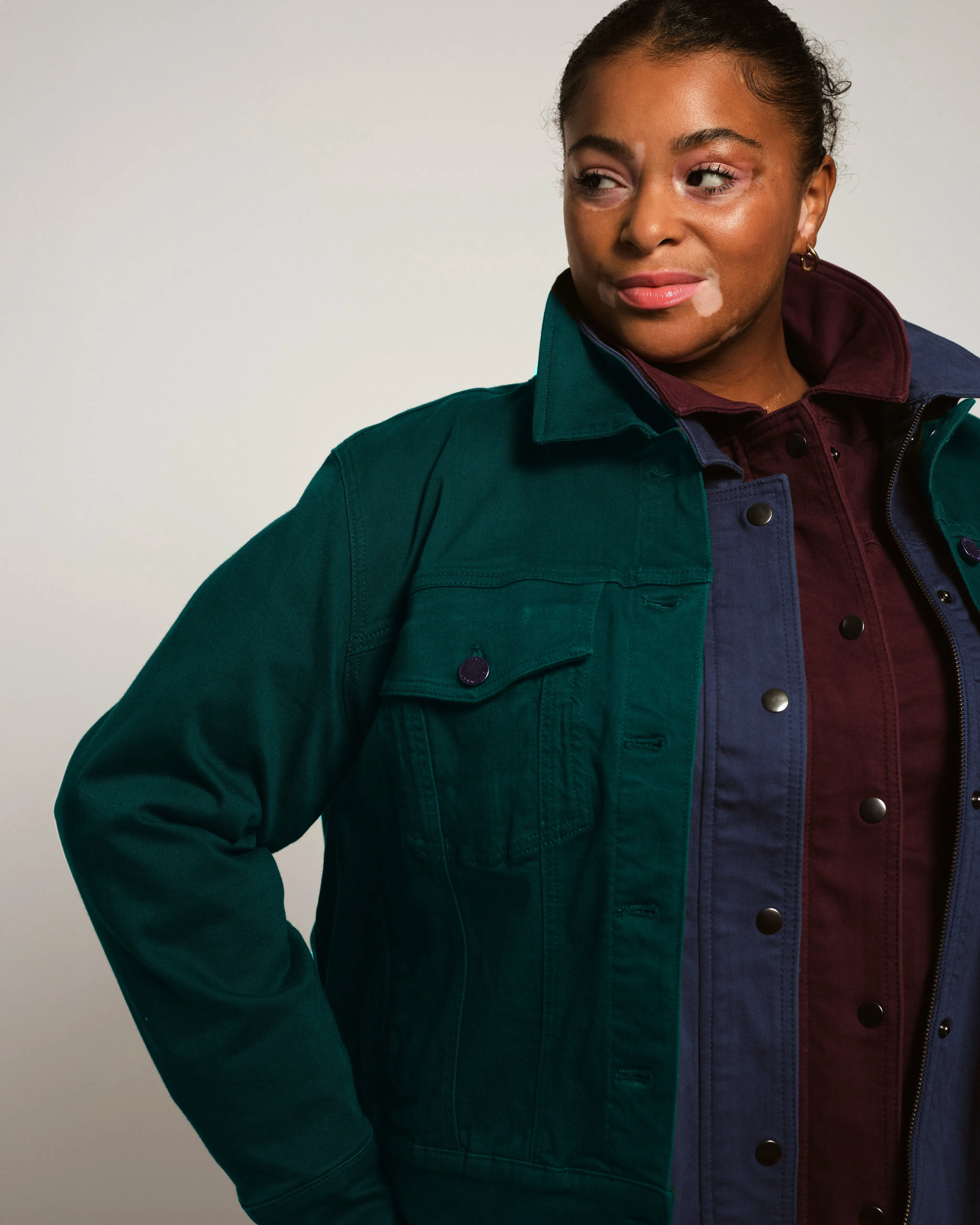 Kelsey Denim Jacket - Verdant Green sold by Universal Standard