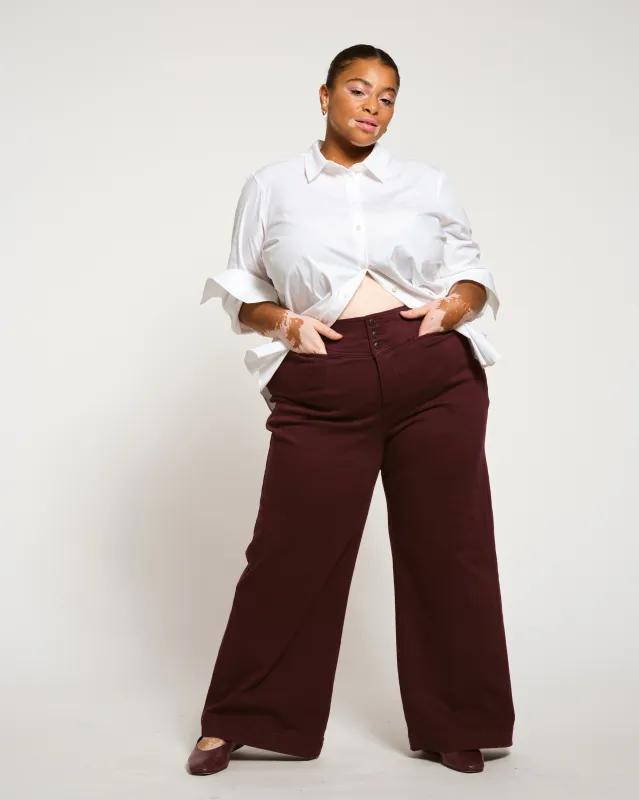 Charlie High Rise Sailor Jeans - Acai sold by Universal Standard