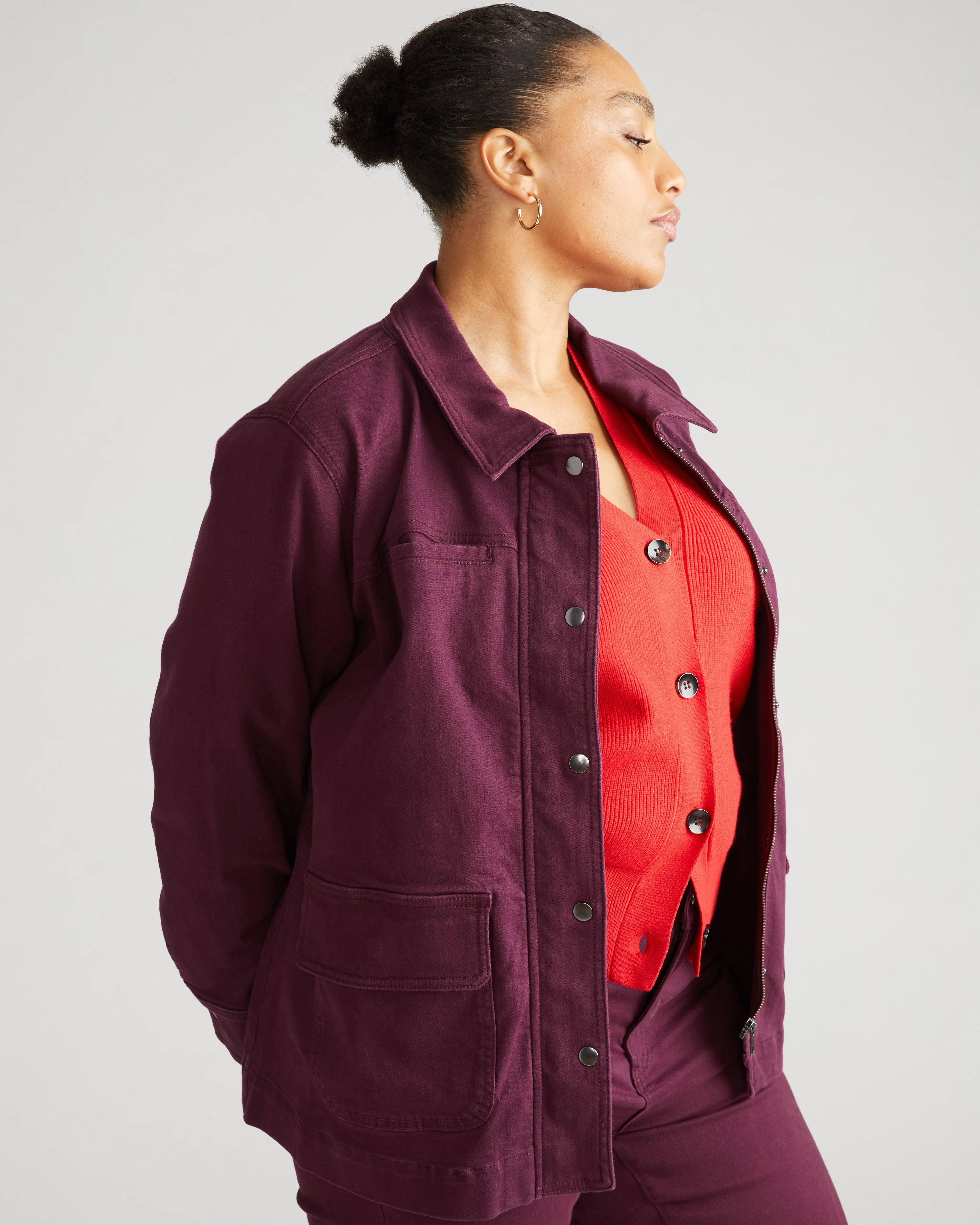 Denim Utility Jacket - Acai sold by Universal Standard product image thumbnail 3